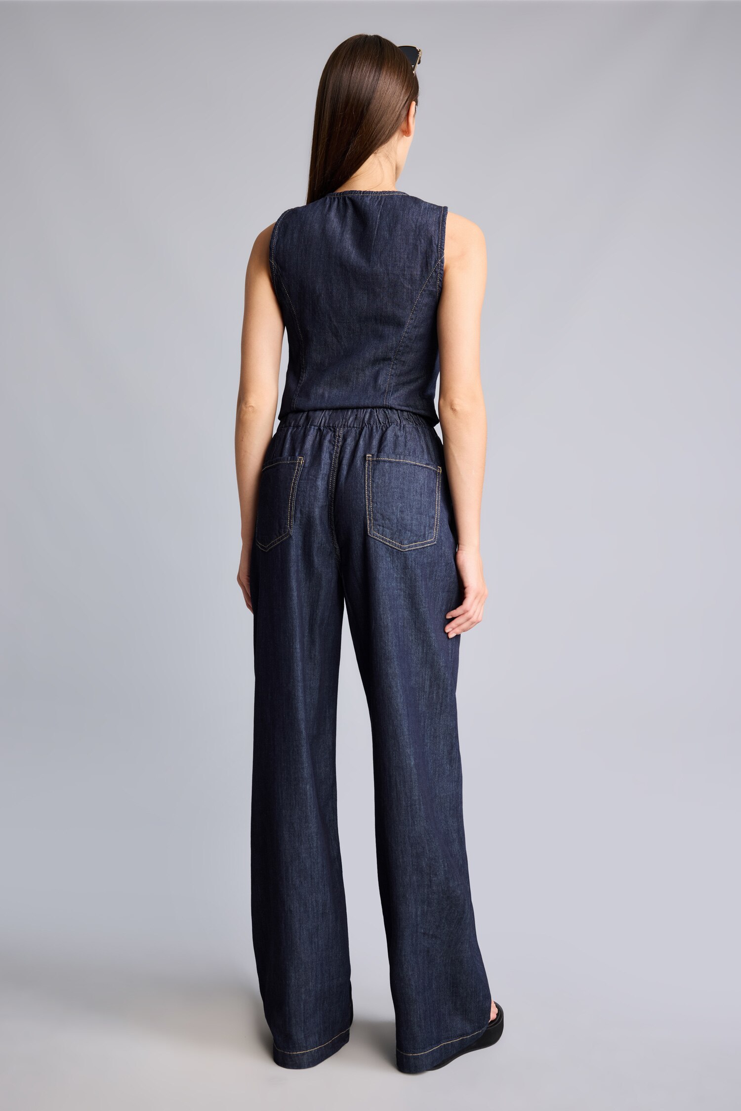 DeFacto %100 Pamuk Wide Leg Jean Pantolon görsel 6