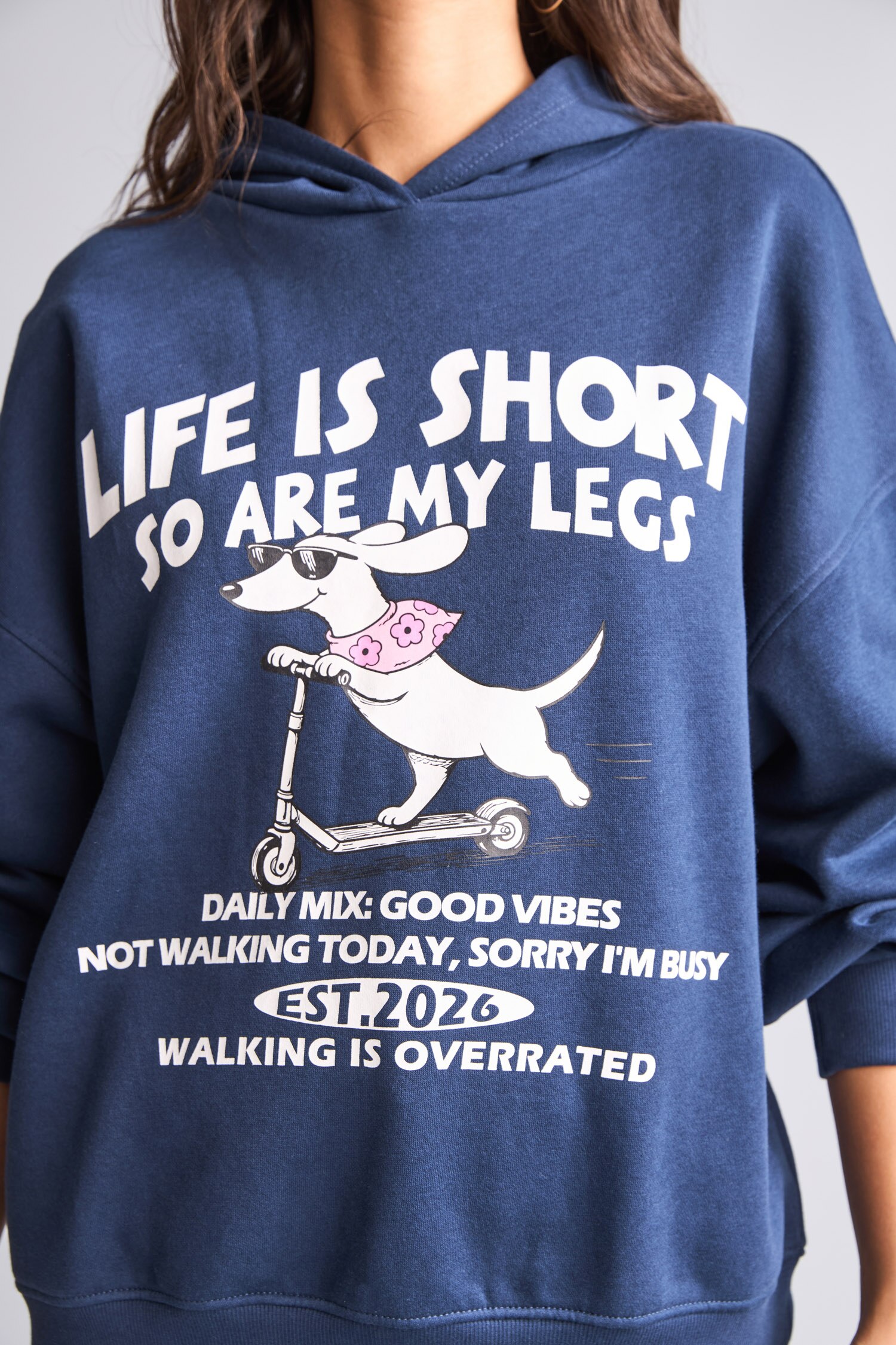 DeFacto Overshırt Fıt Kapüşonlu Baskılı Sweatshirt görsel 5