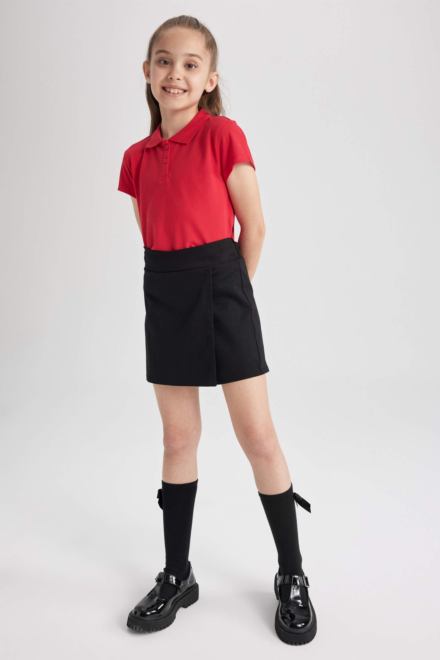 تيشيرت بولو قطن بأكمام قصيرة وقصة عادية