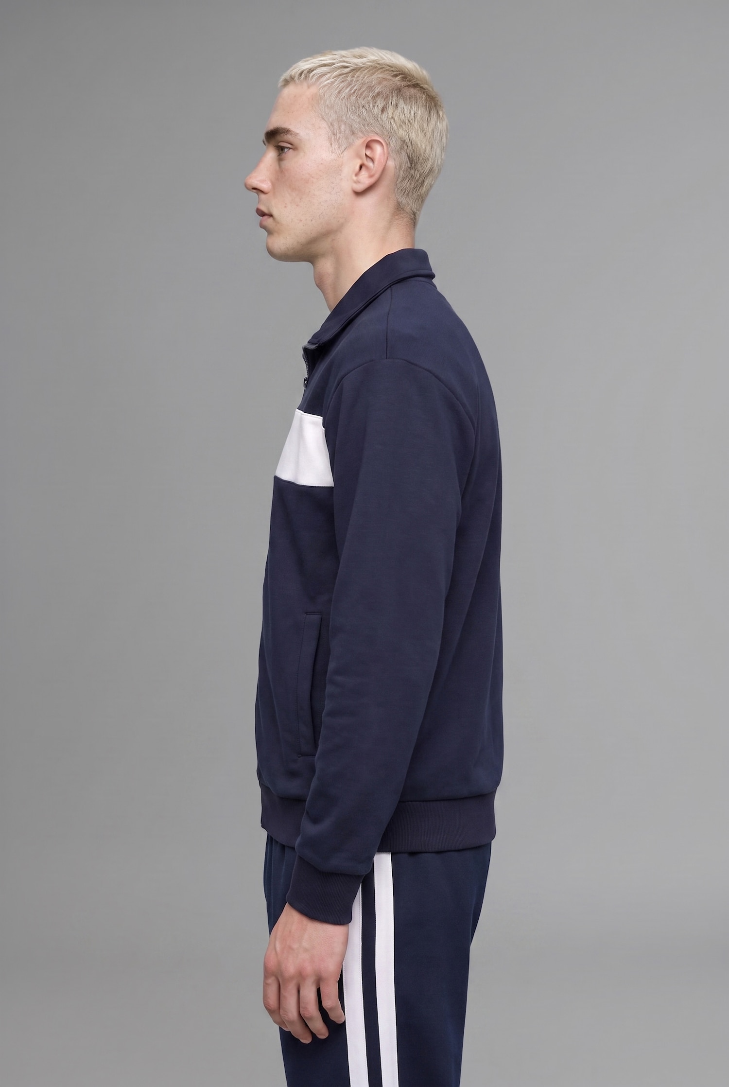 DeFacto Boxy Fit Fermuarlı Şeritli Sweatshirt Hırka görsel 3