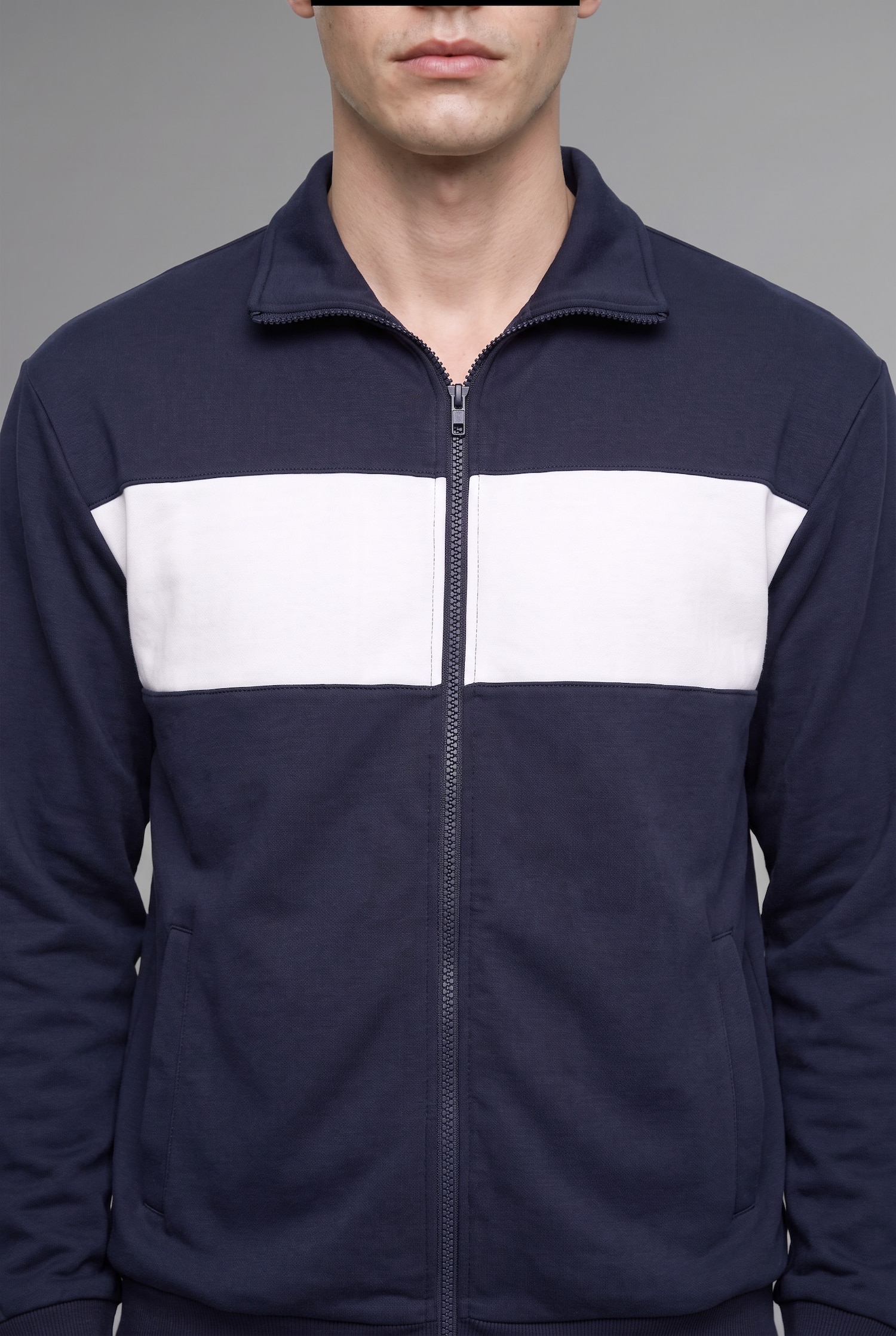 DeFacto Boxy Fit Fermuarlı Şeritli Sweatshirt Hırka görsel 5