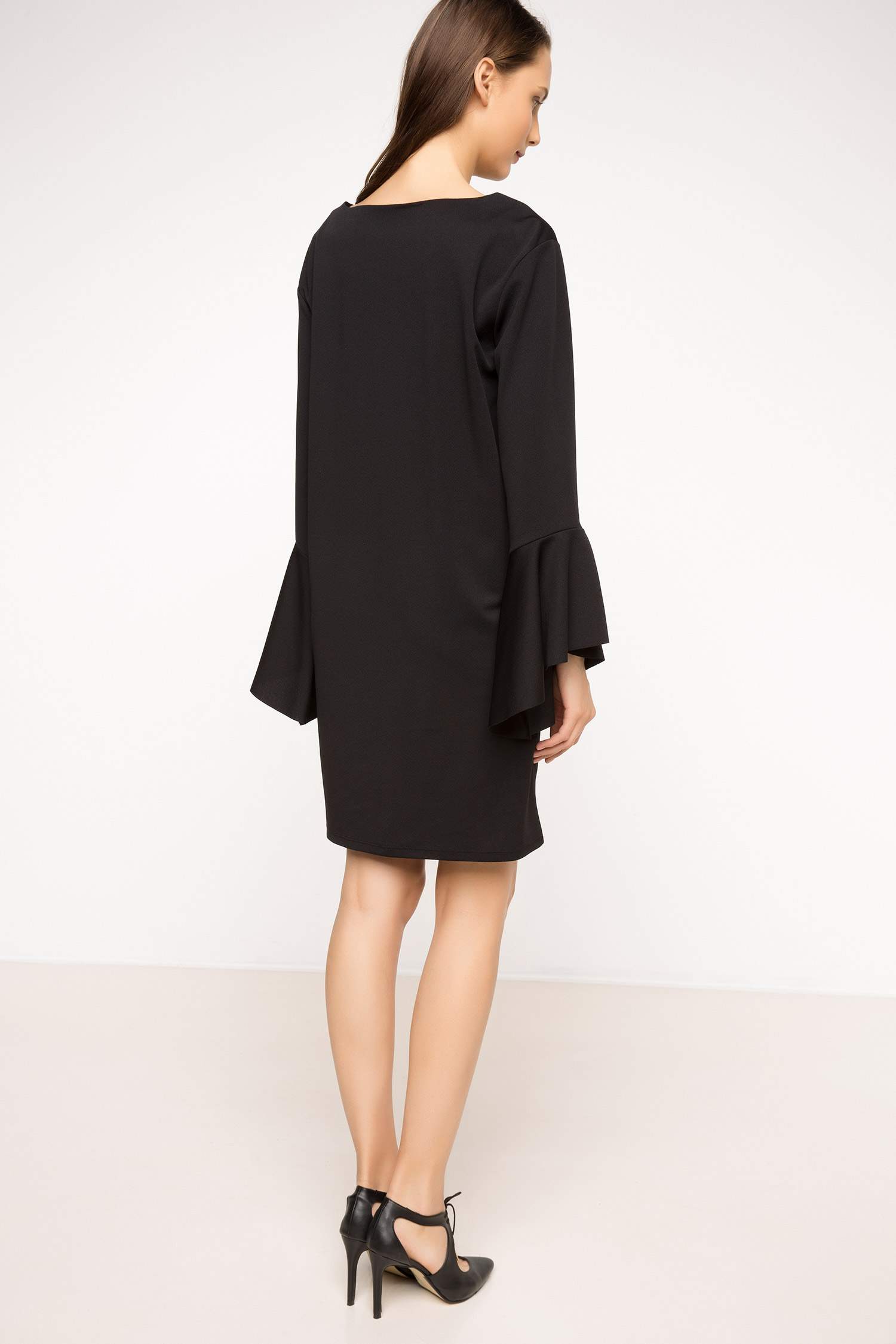 Defacto Kolları Volanlı Elbise. 3