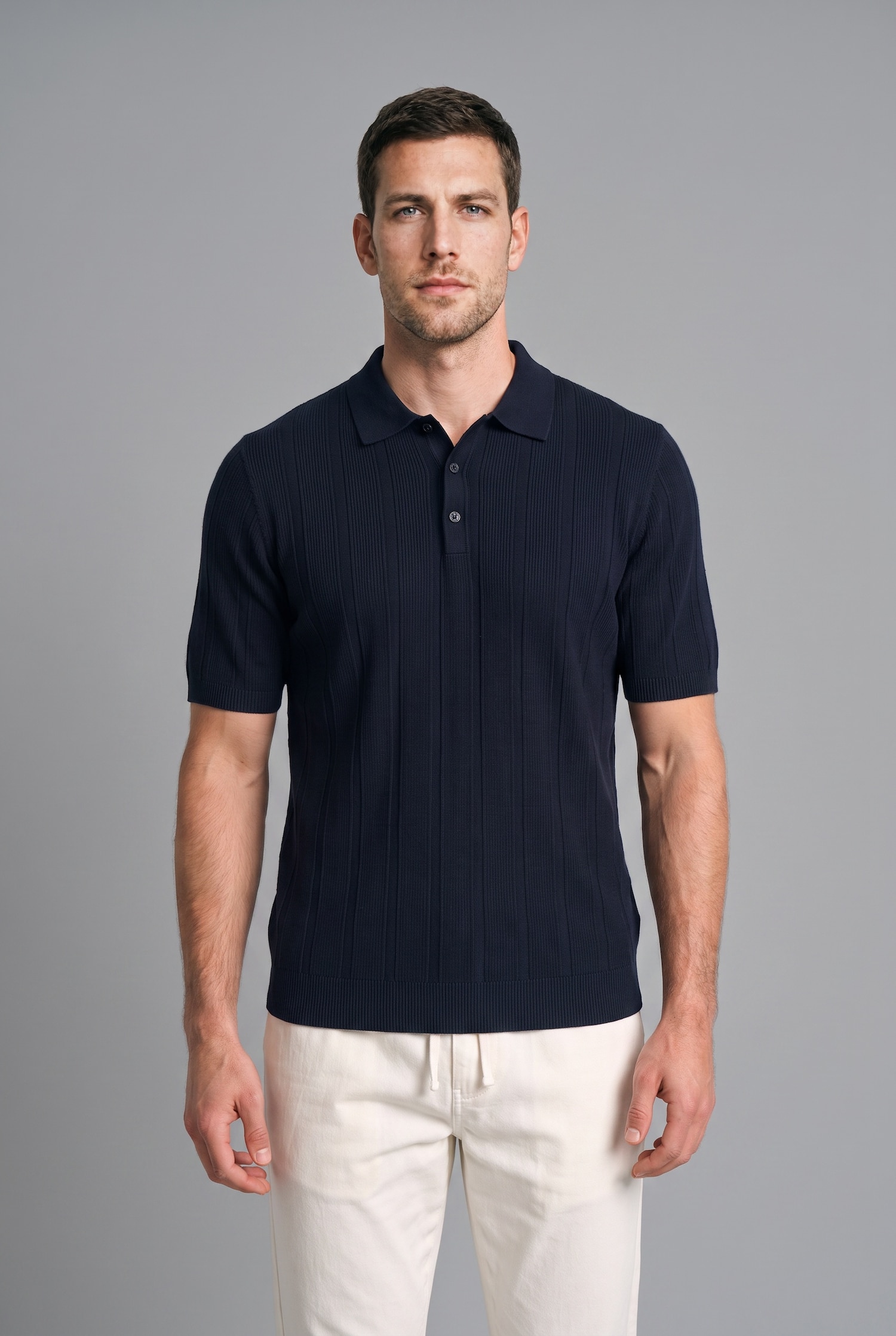 DeFacto Standart Fit Düğmeli Basic Triko Polo Tişört görsel 2