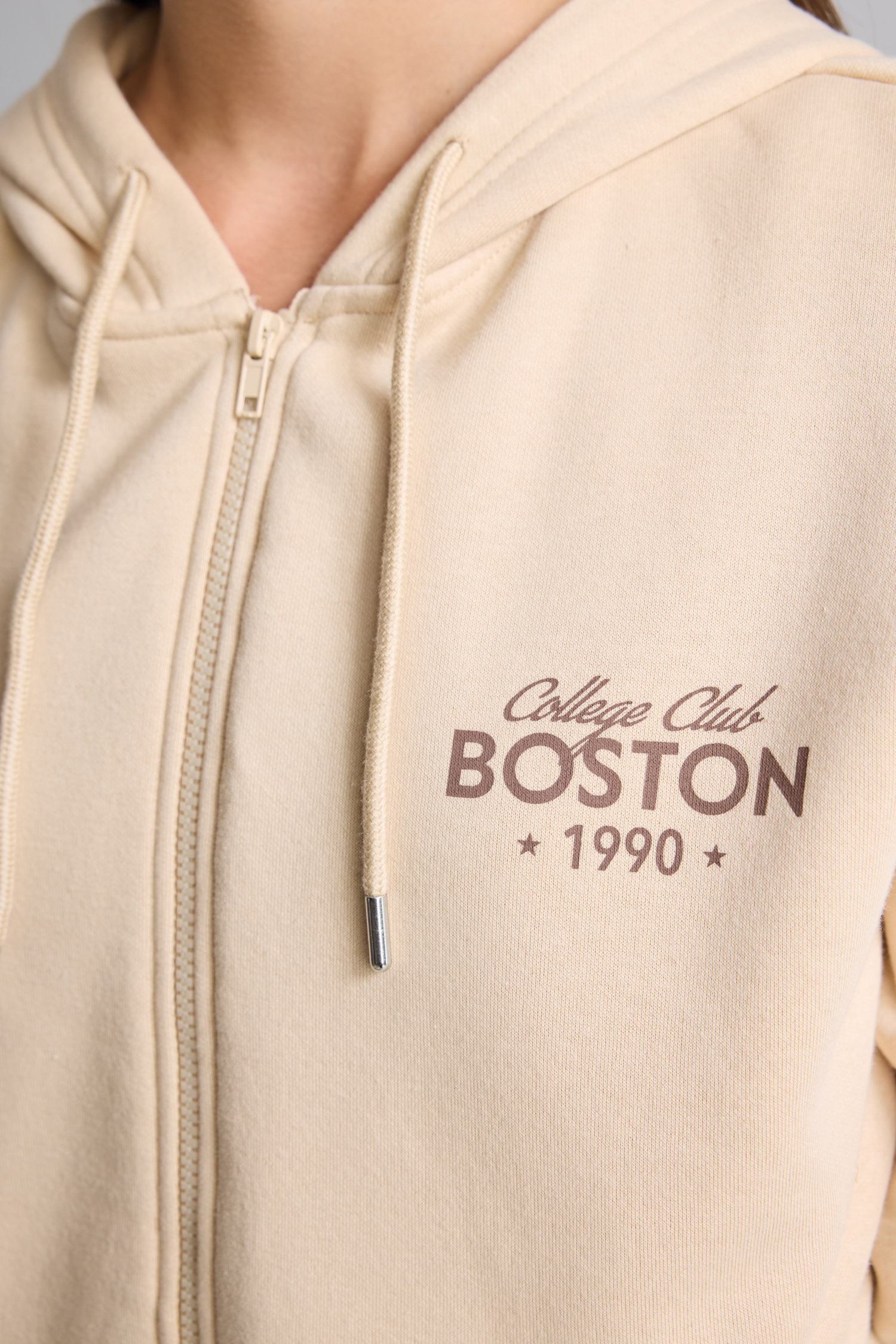 DeFacto Oversize Fermuarlı Baskılı Sweatshirt Hırka görsel 4