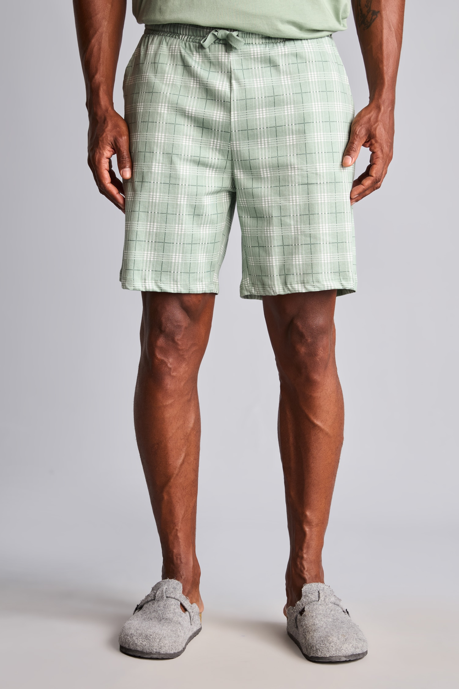 DeFacto %100 Pamuk New Regular Fit Şort Tişört 2'li Şortlu Pijama Takımı görsel 5