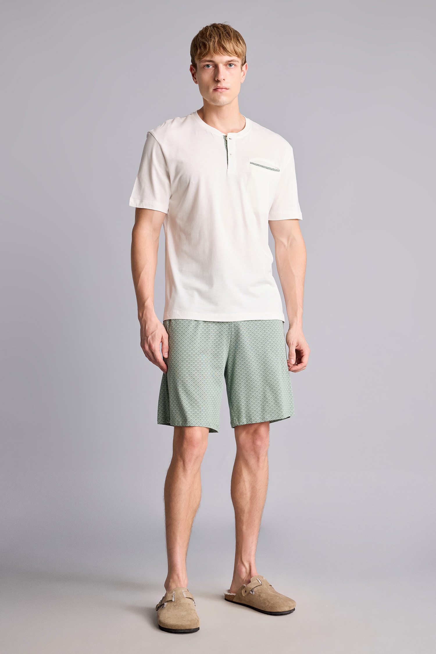 DeFacto Regular Fit Modal 2'Li İortlu Pijama Takımı