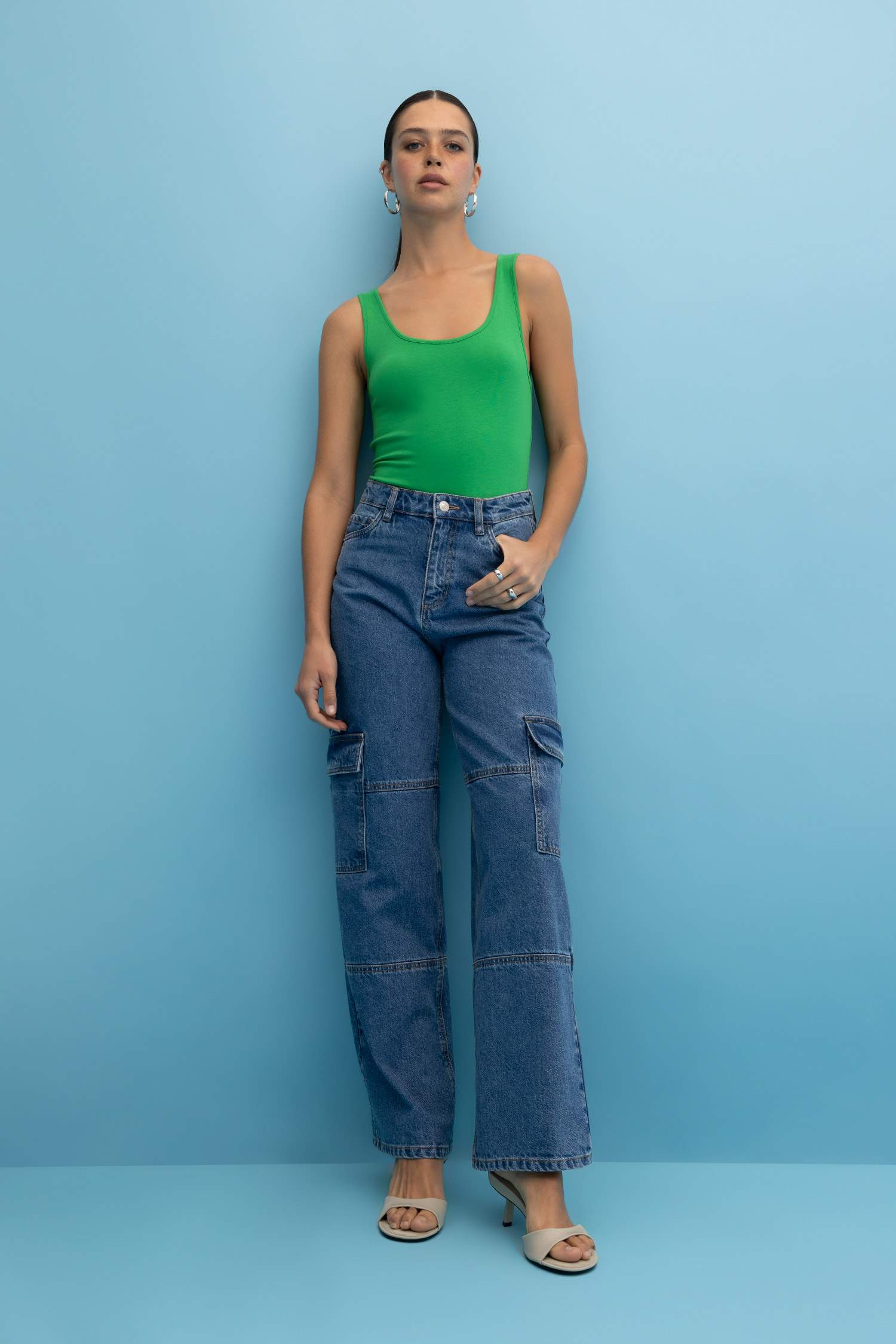 Slim Fit Dar Kesim U Yaka Basic Düz Atlet