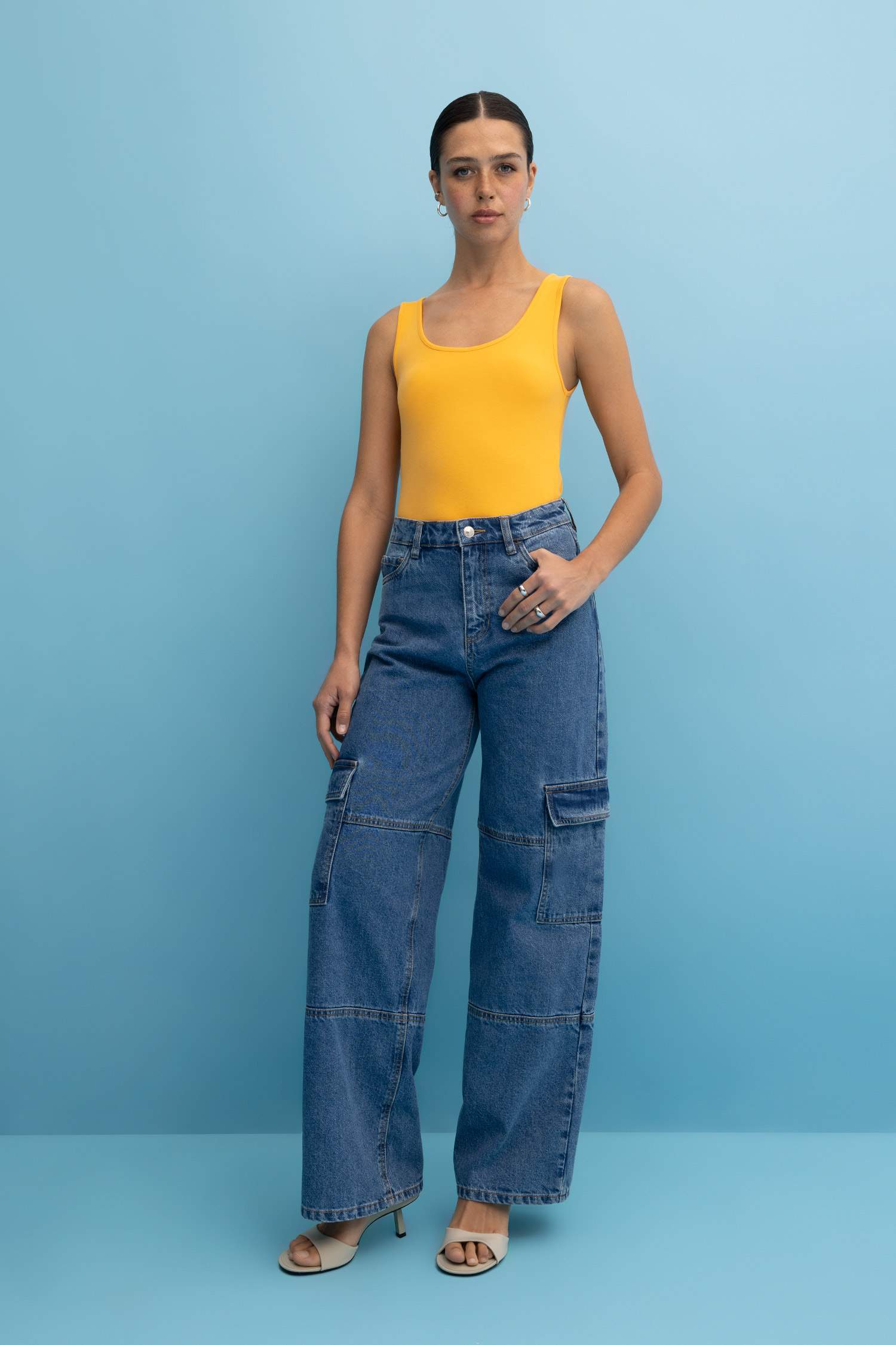 Slim Fit Dar Kesim U Yaka Basic Düz Atlet