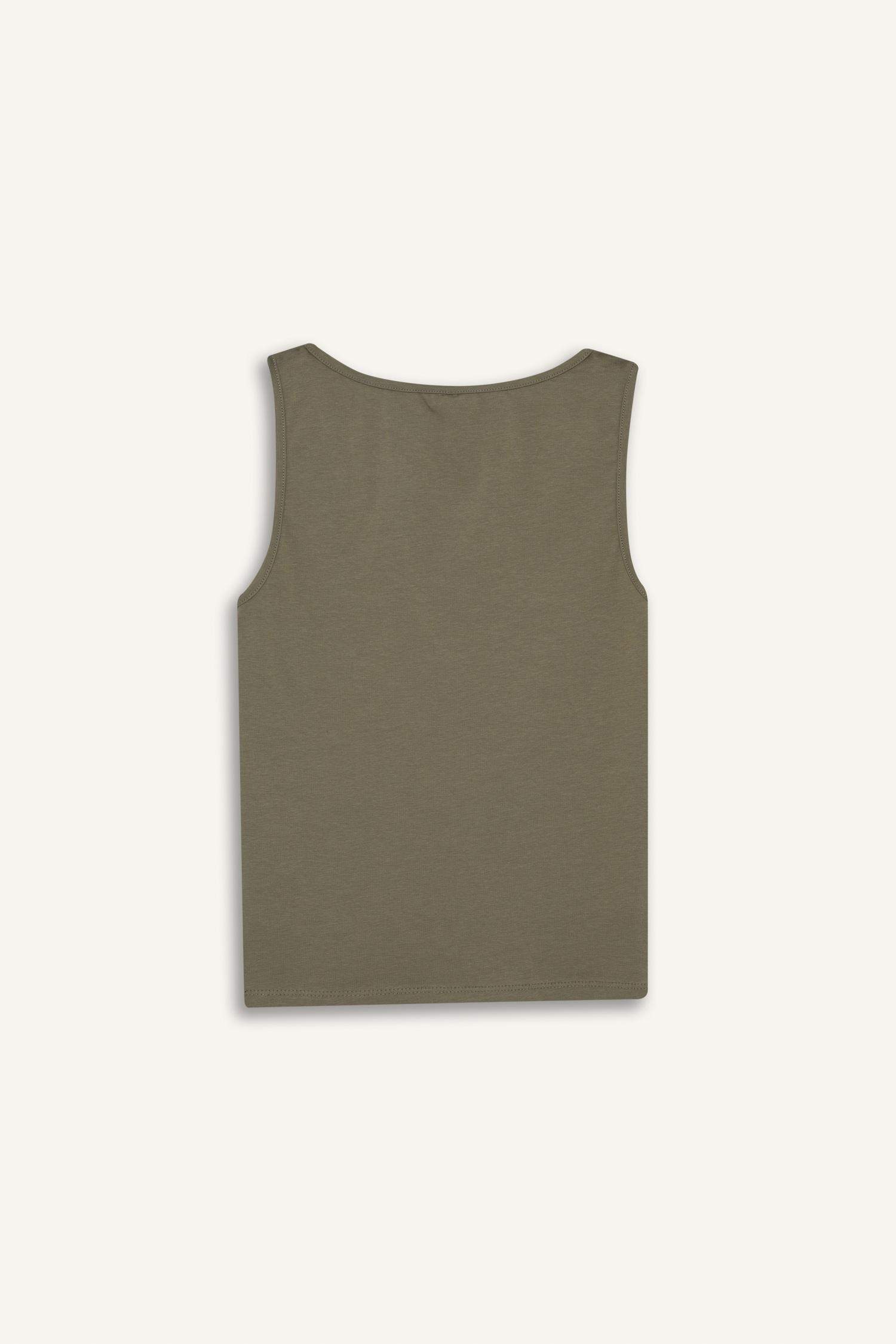 Slim Fit Dar Kesim Basic Düz Yuvarlak Yaka Atlet