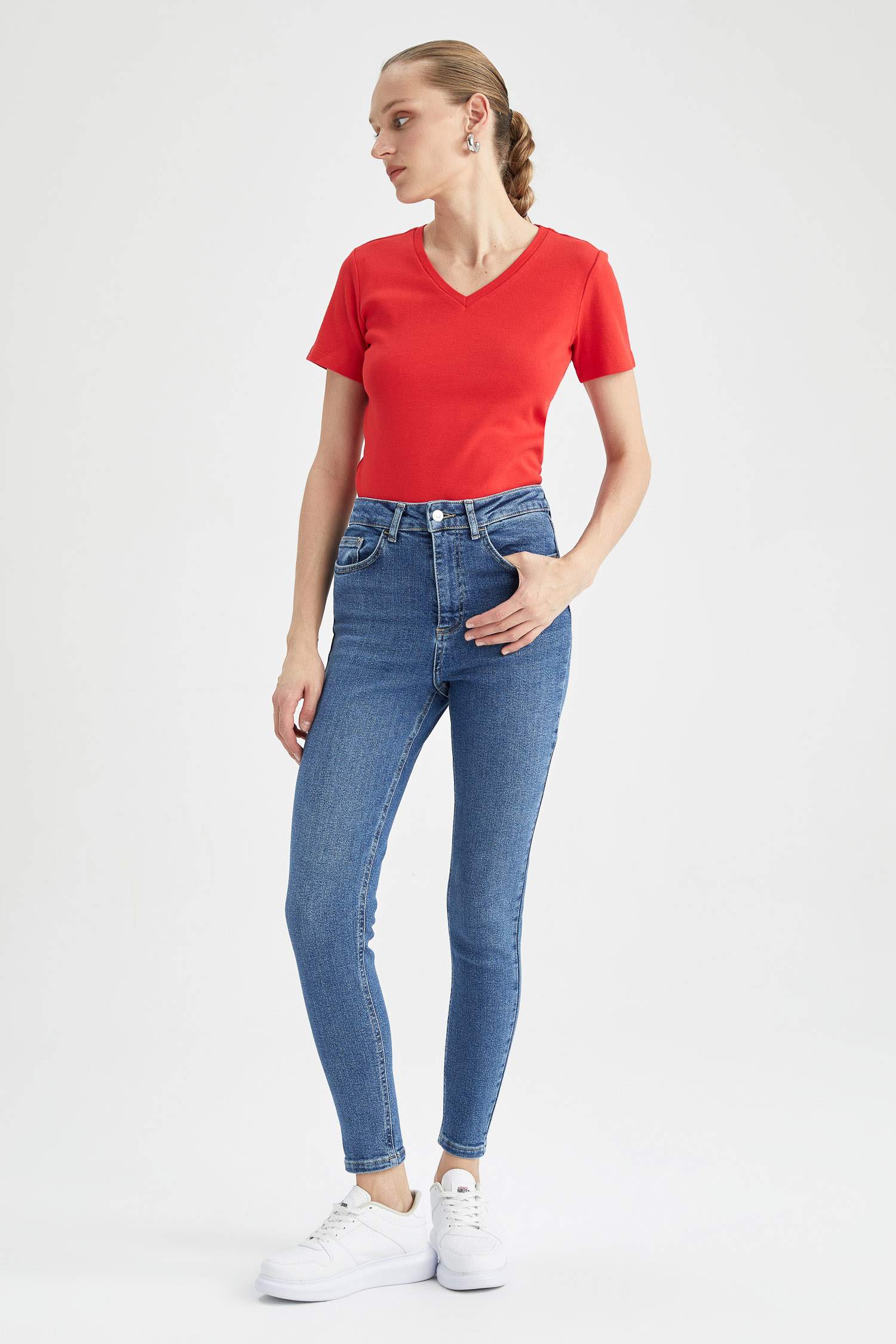 Slim Fit V Neck Short Sleeve T-Shirt