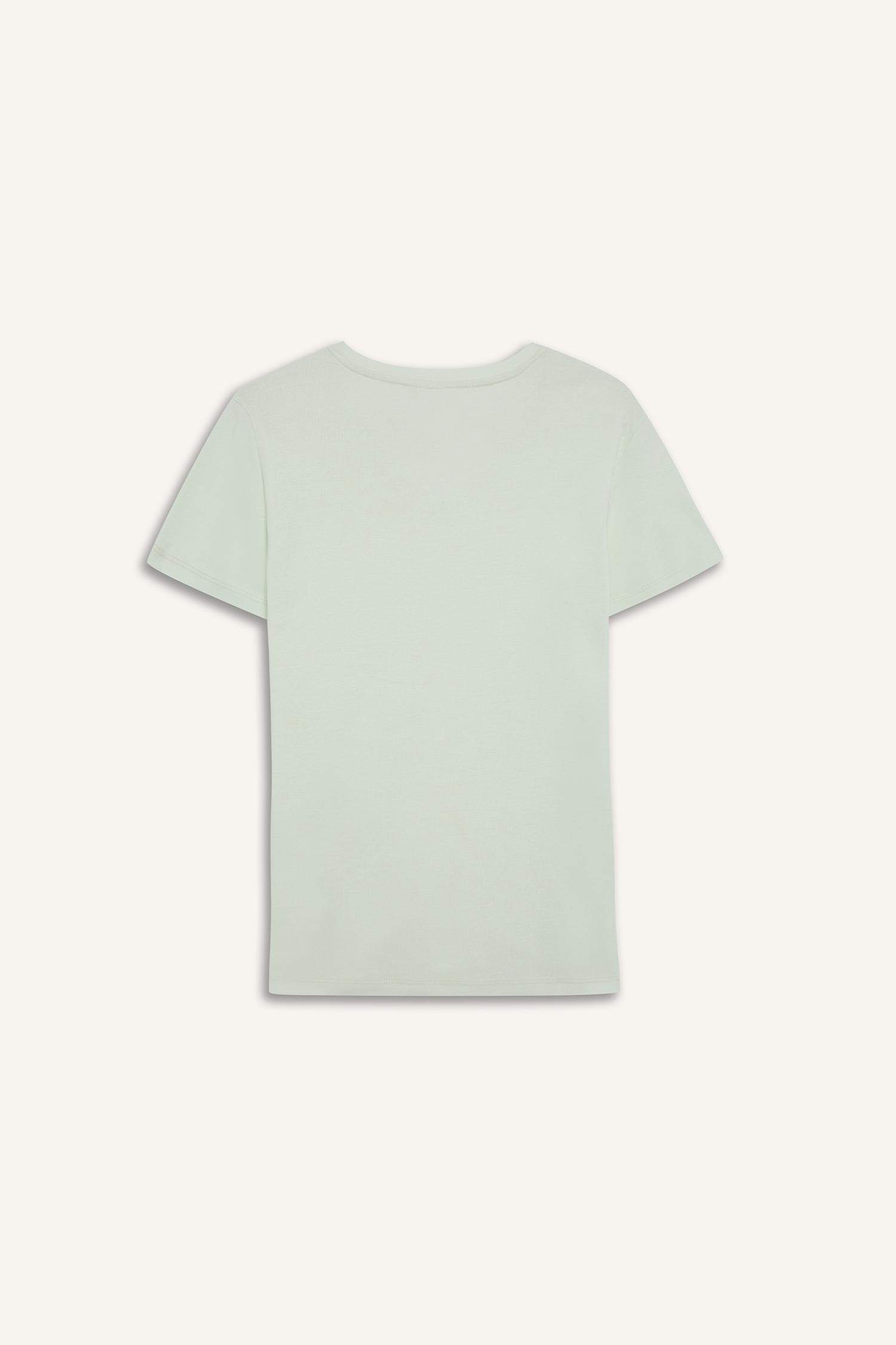 Slim Fit V Neck Ribbed Basic T-Shirt