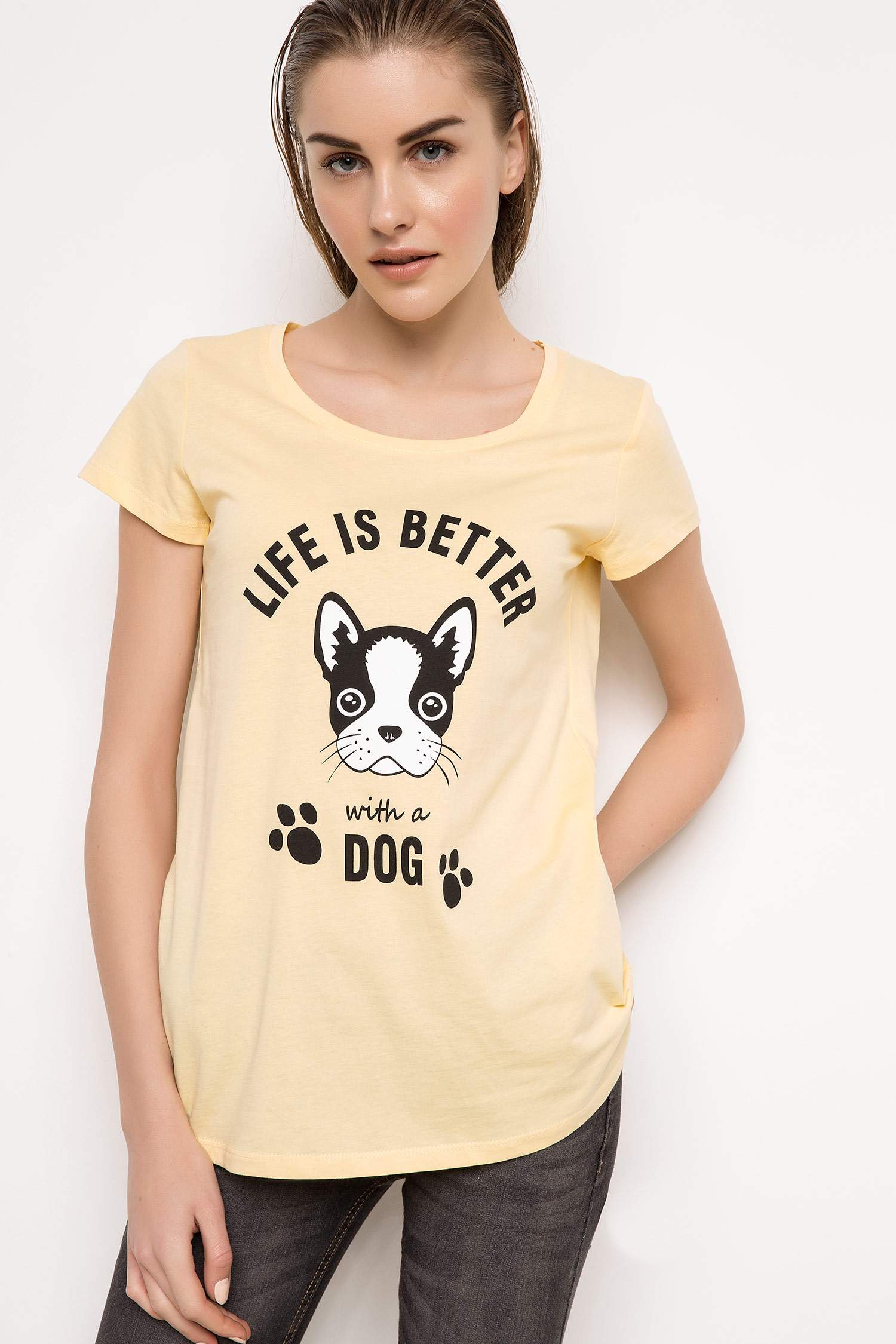 Defacto Baskılı T-shirt. 1