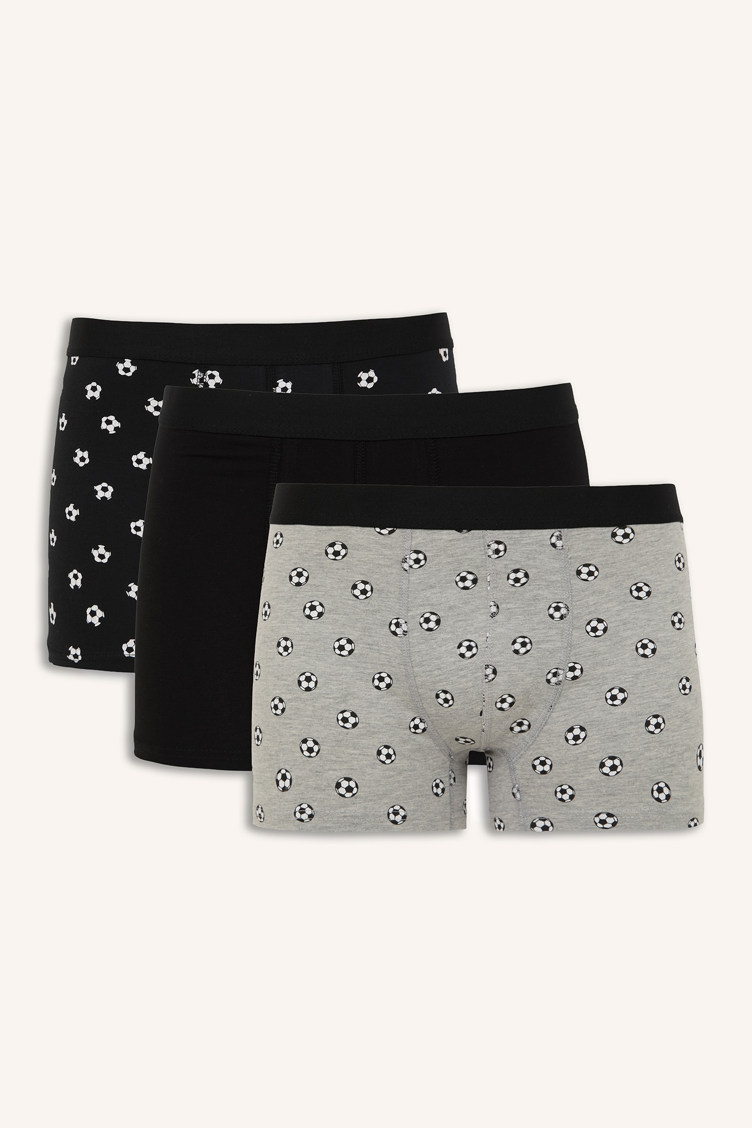 DeFacto Regular Fıt Desenli 3'lü Boxer