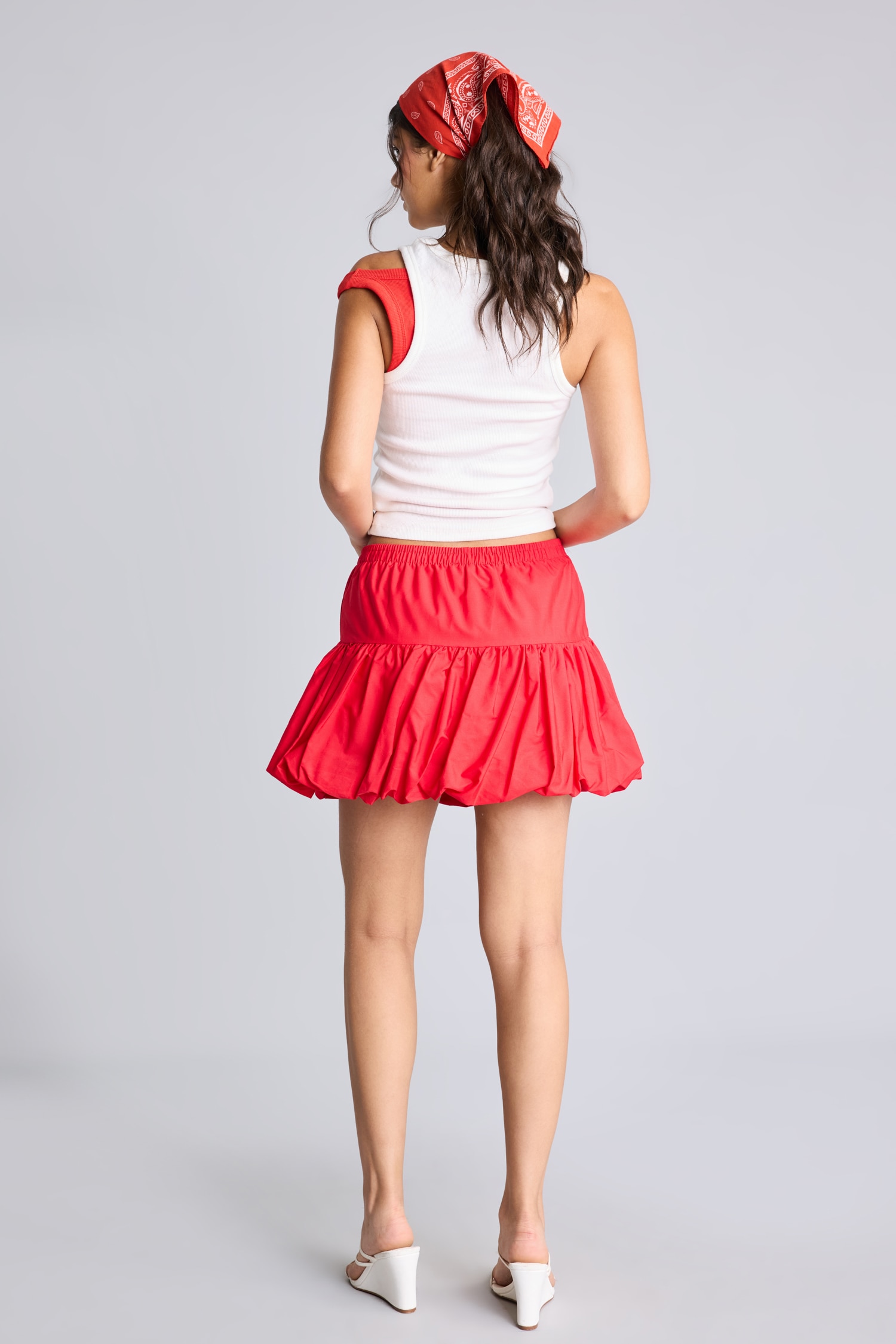 DeFacto Balloon Fit Poplin Mini Etek görsel 6