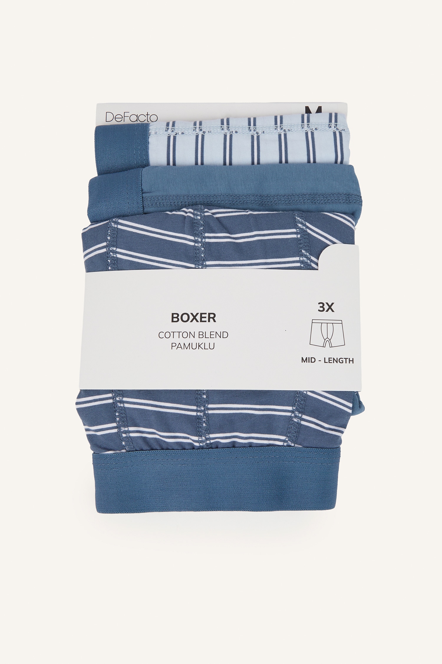 DeFacto Regular Fıt Baskılı 3'lü Boxer görsel 7