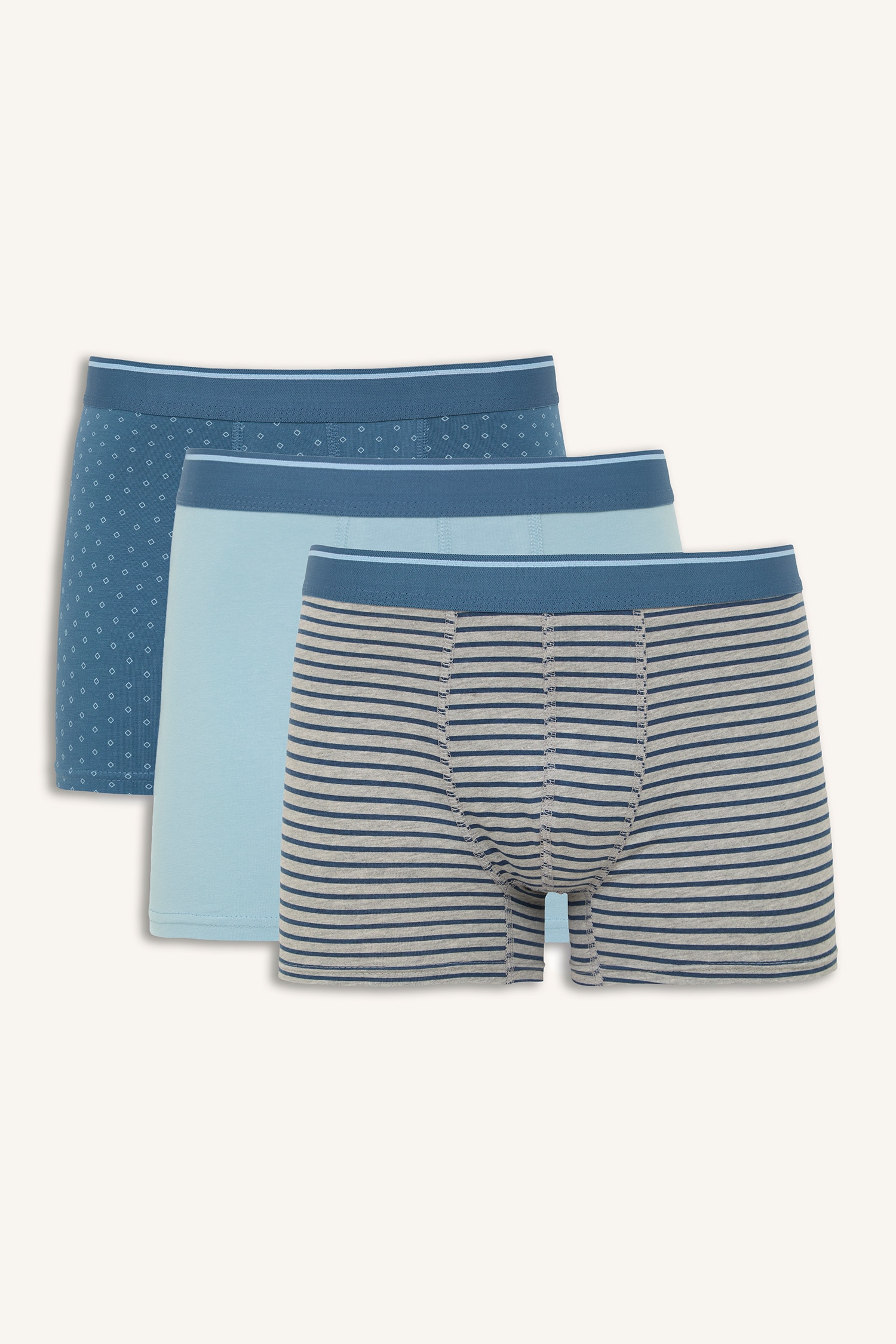 DeFacto Regular Fıt Baskılı 3'lü Boxer