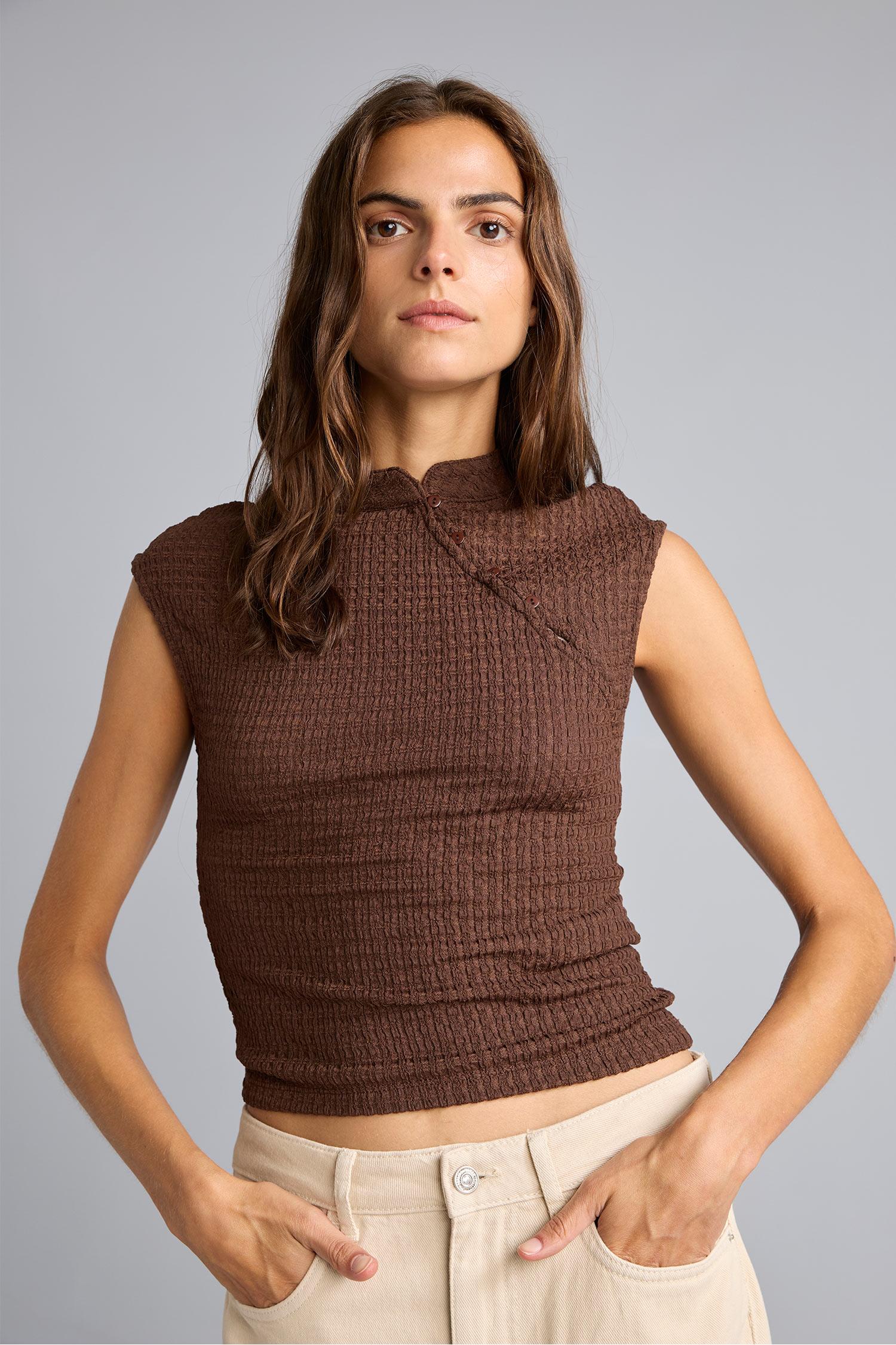 DeFacto Slim Fit Kırışık Dokulu Bluz görsel 3