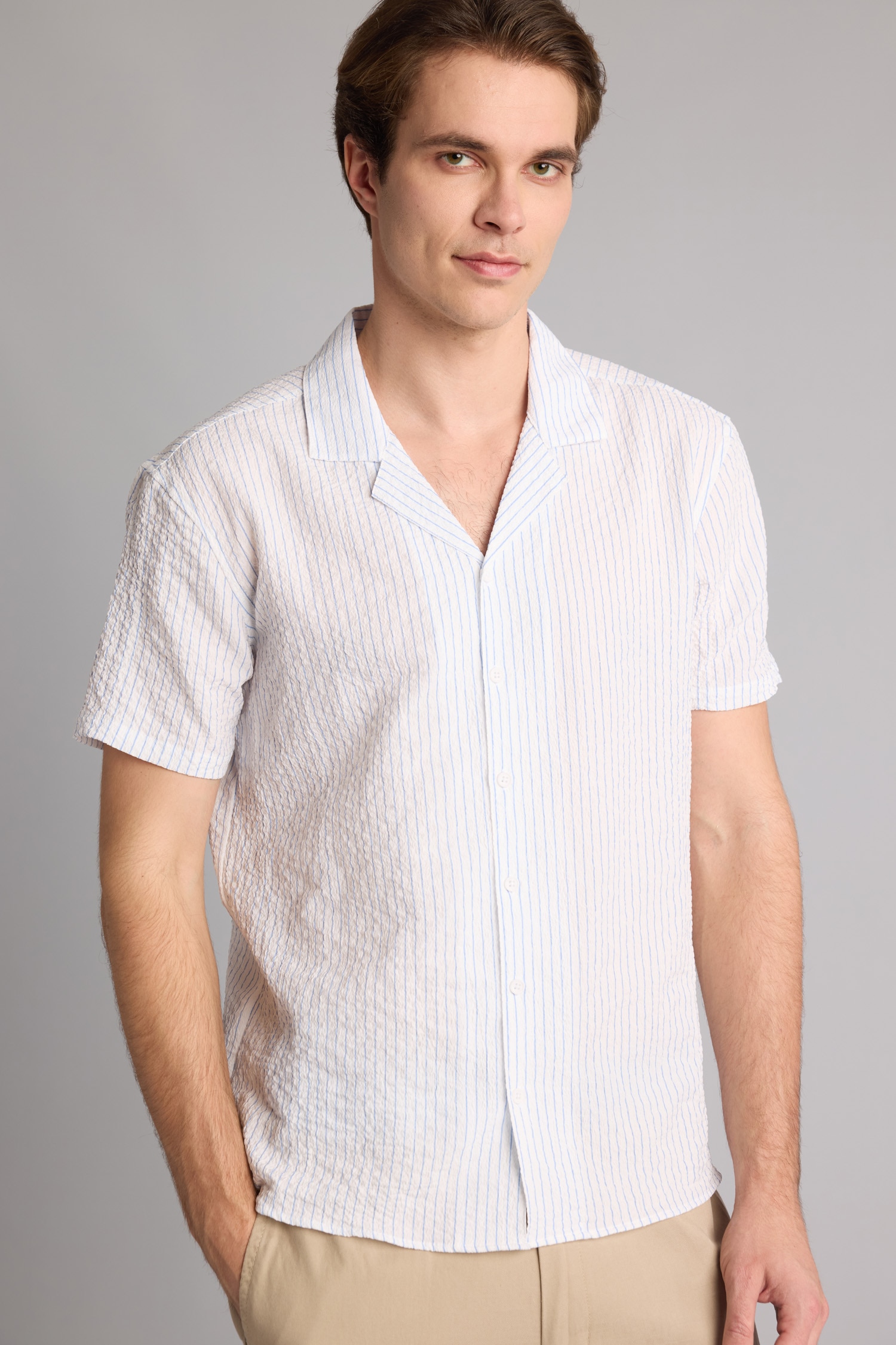 DeFacto Modern Fit Polo Yaka Gömlek görsel 3