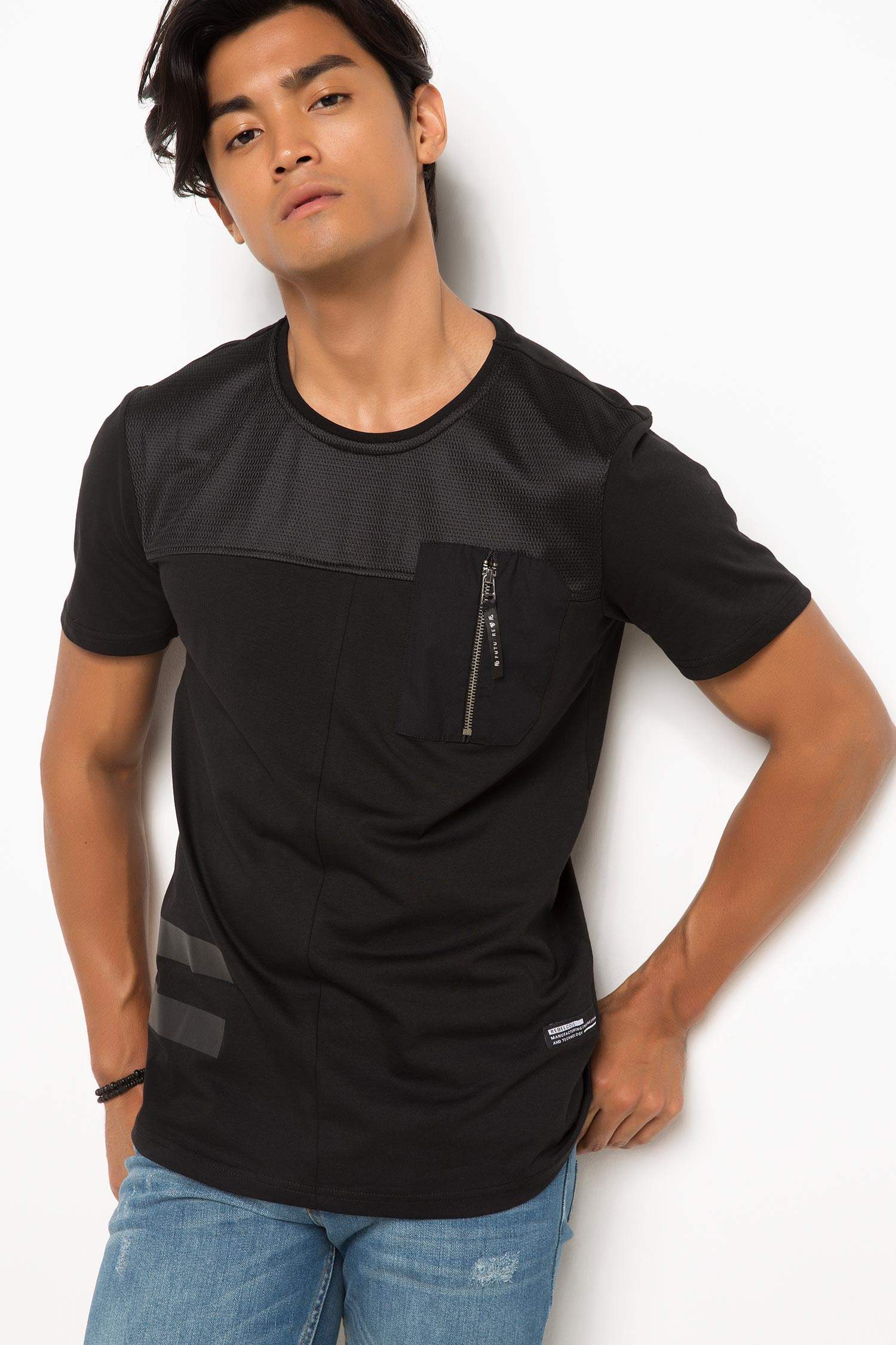 Defacto Bisiklet Yaka T-Shirt. 1