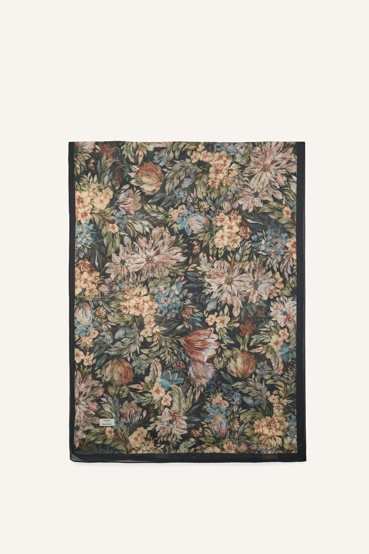 DeFacto Fresh Scarfs X DeFacto Night Bloom Viskon Şal görsel 7
