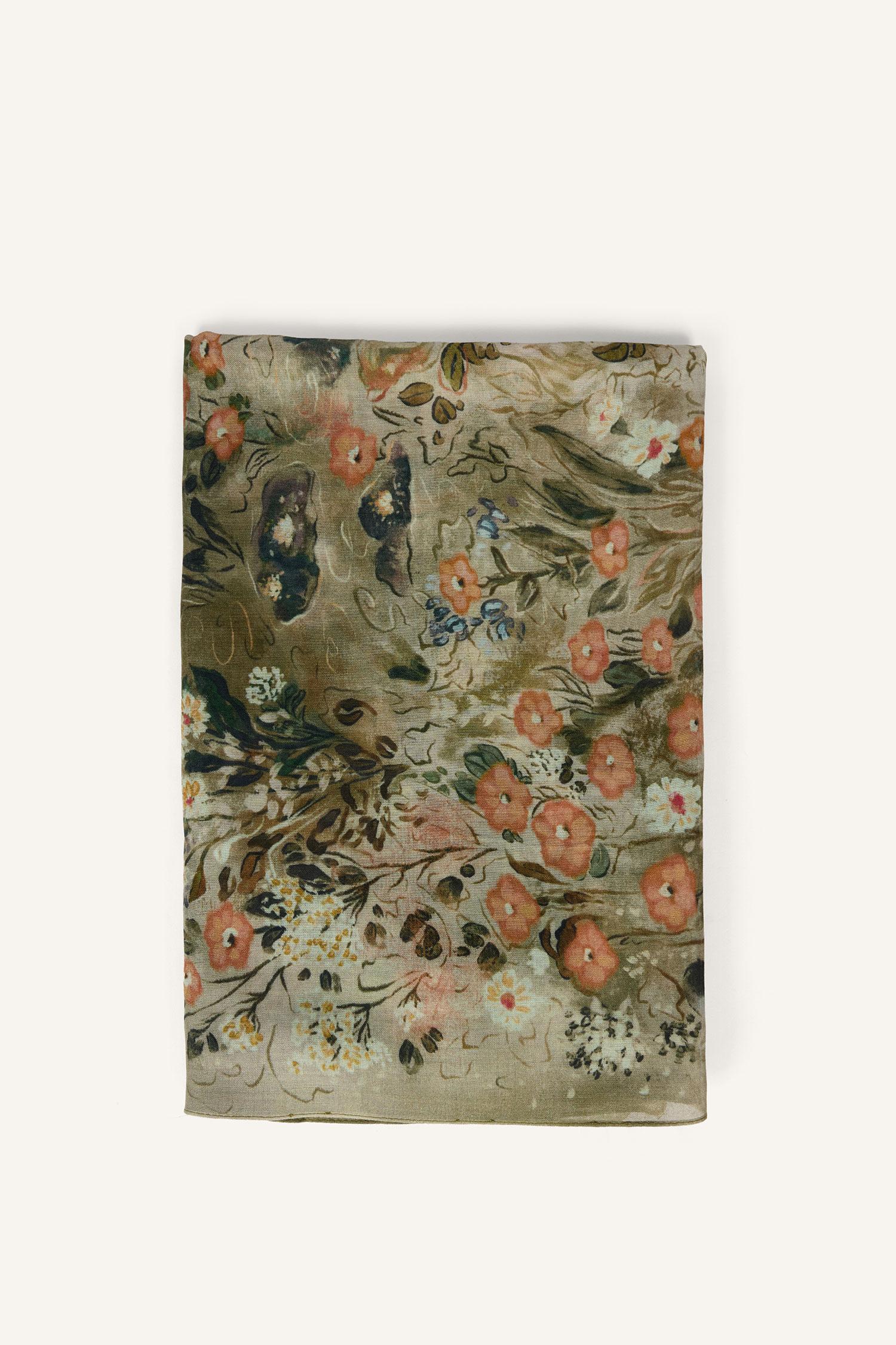 DeFacto Fresh Scarfs X DeFacto Misty Garden Viskon Şal görsel 7