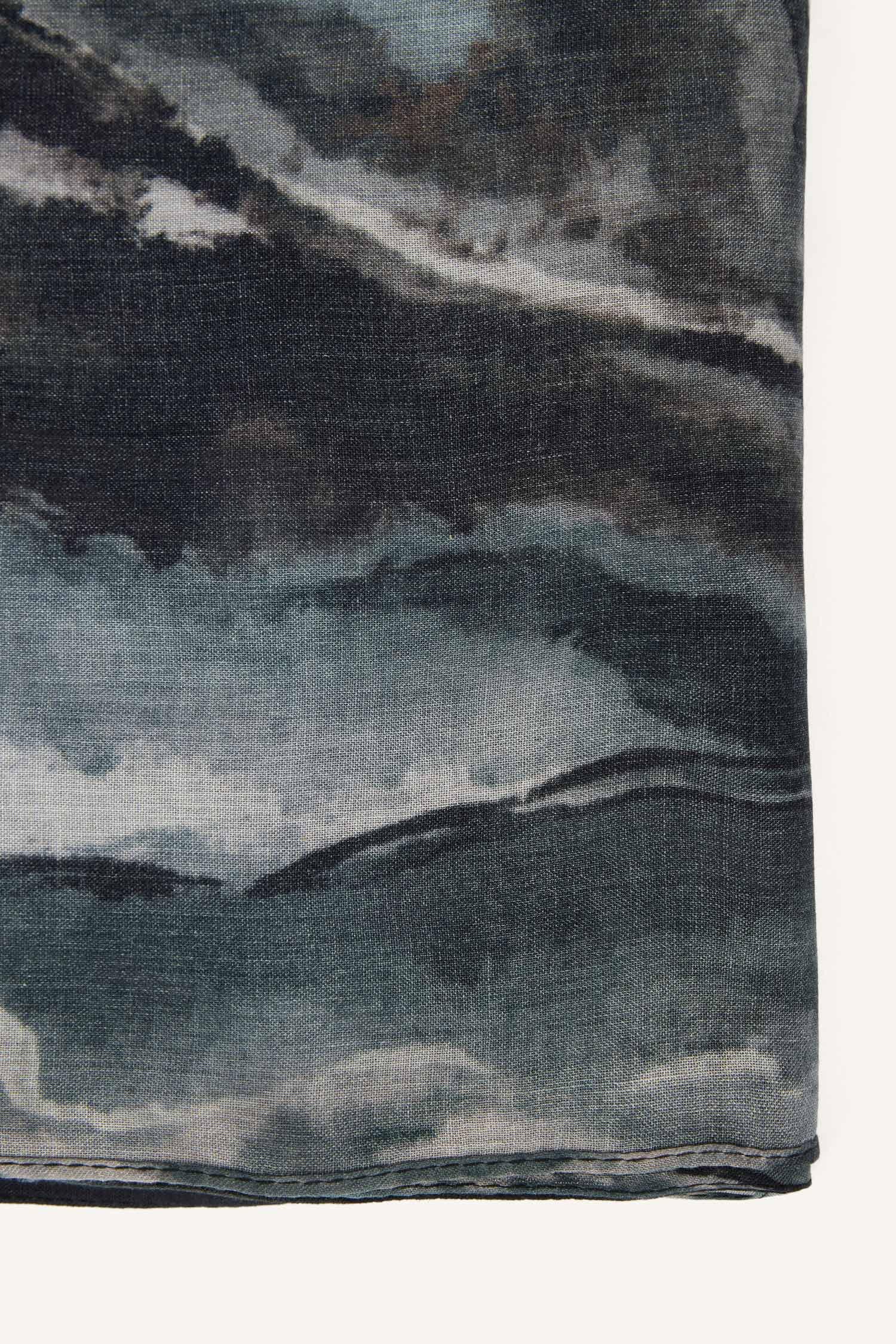 DeFacto Fresh Scarfs X DeFacto Indigo Batik Viskon Şal görsel 8