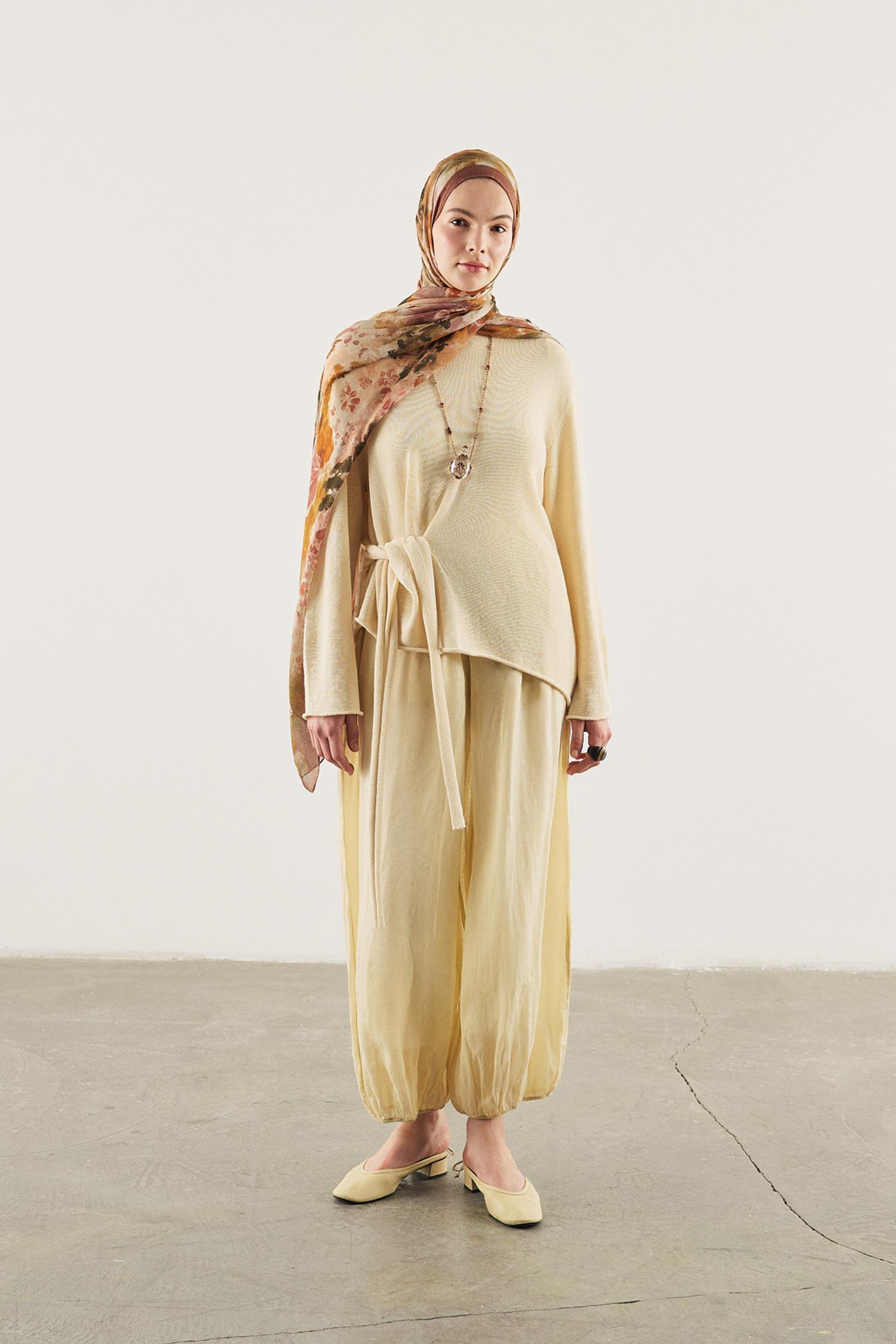 DeFacto Fresh Scarfs X DeFacto Pastel Blossom Viskon Şal görsel 4