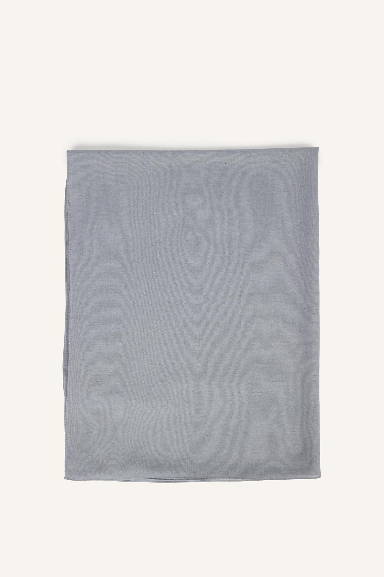 DeFacto Fresh Scarfs X DeFacto Premium Buz Grisi Keten Şal görsel 7
