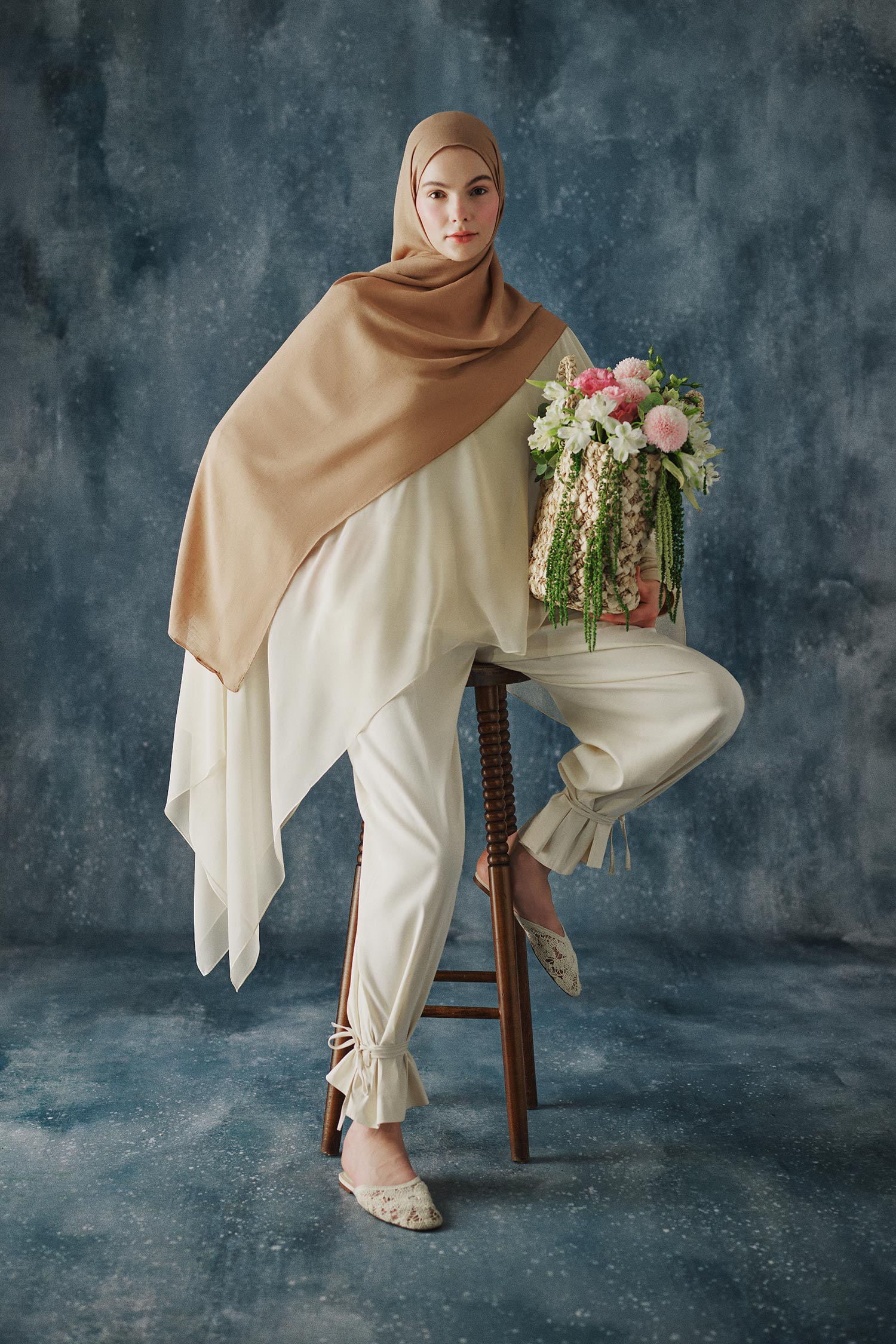 DeFacto Fresh Scarfs X DeFacto Premium Latte Keten Şal