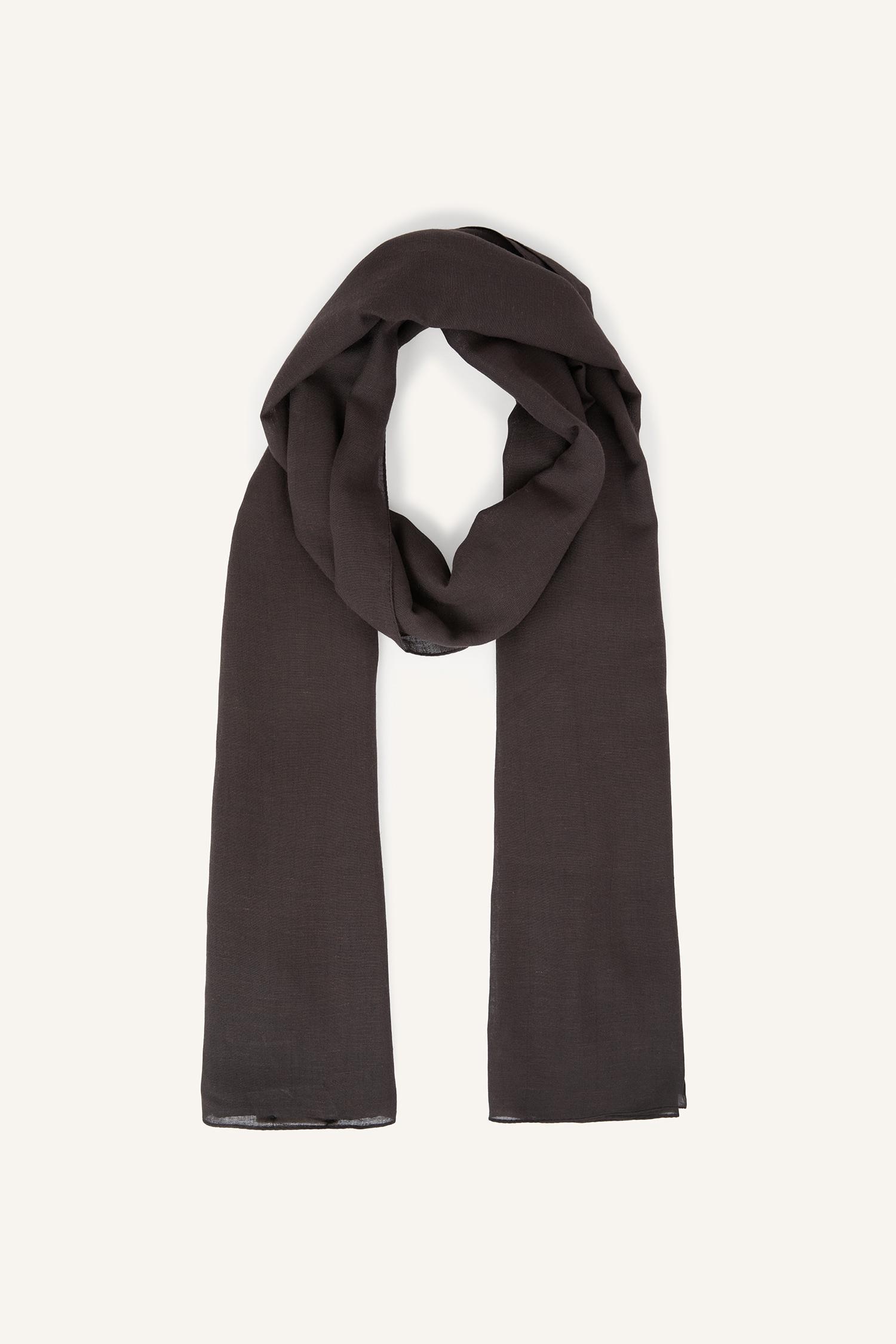 DeFacto Fresh Scarfs X DeFacto Premium Siyah Keten Şal görsel 7