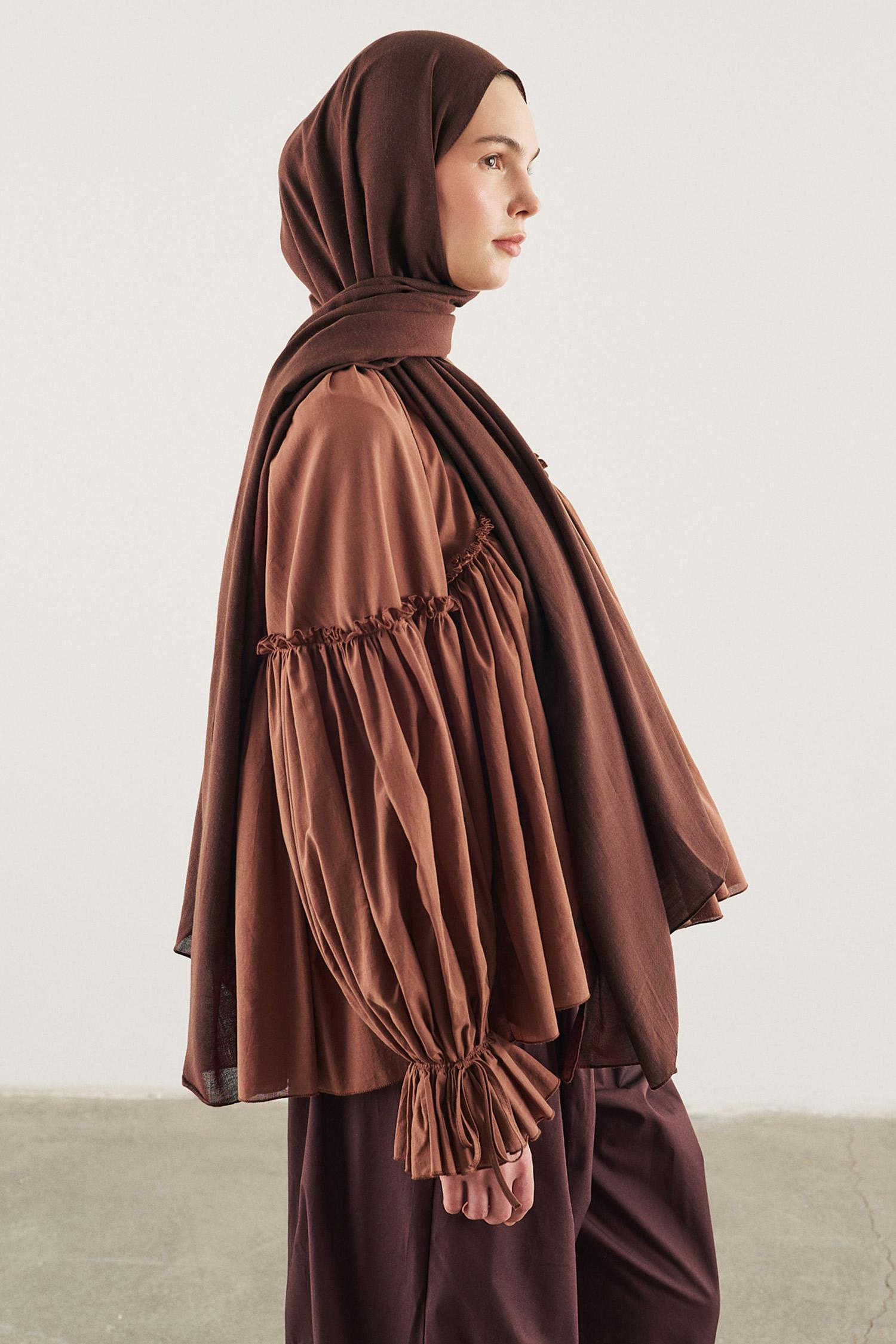 DeFacto Fresh Scarfs X DeFacto Premium Kiremit Keten Şal görsel 5