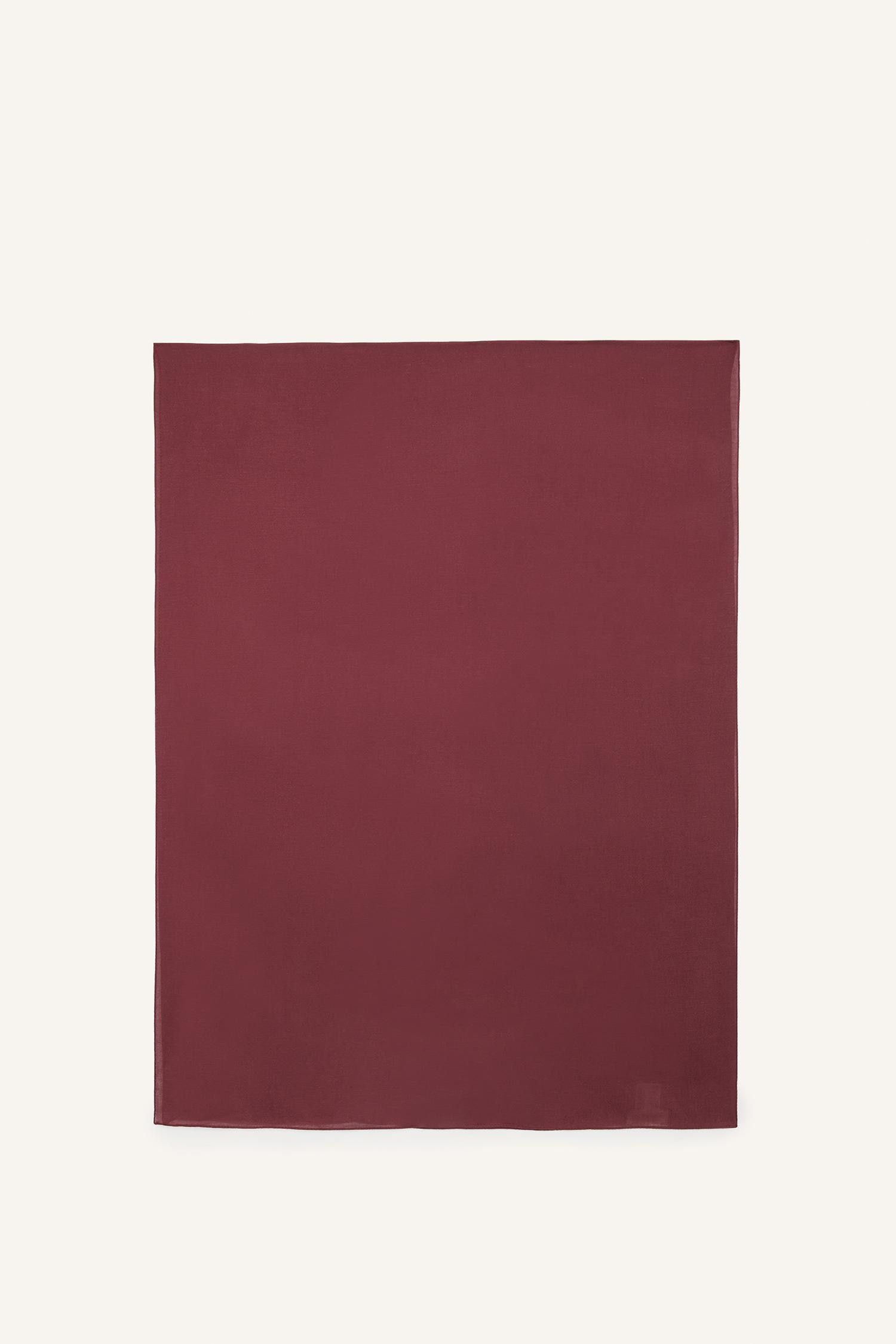 DeFacto Fresh Scarfs X DeFacto Premium Bordo Keten Şal görsel 7