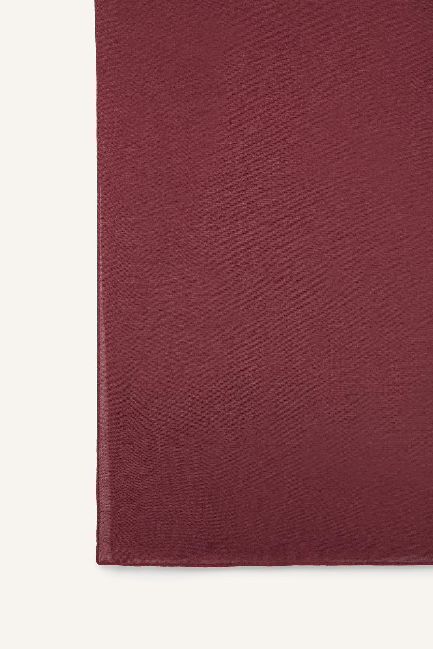 DeFacto Fresh Scarfs X DeFacto Premium Bordo Keten Şal görsel 8