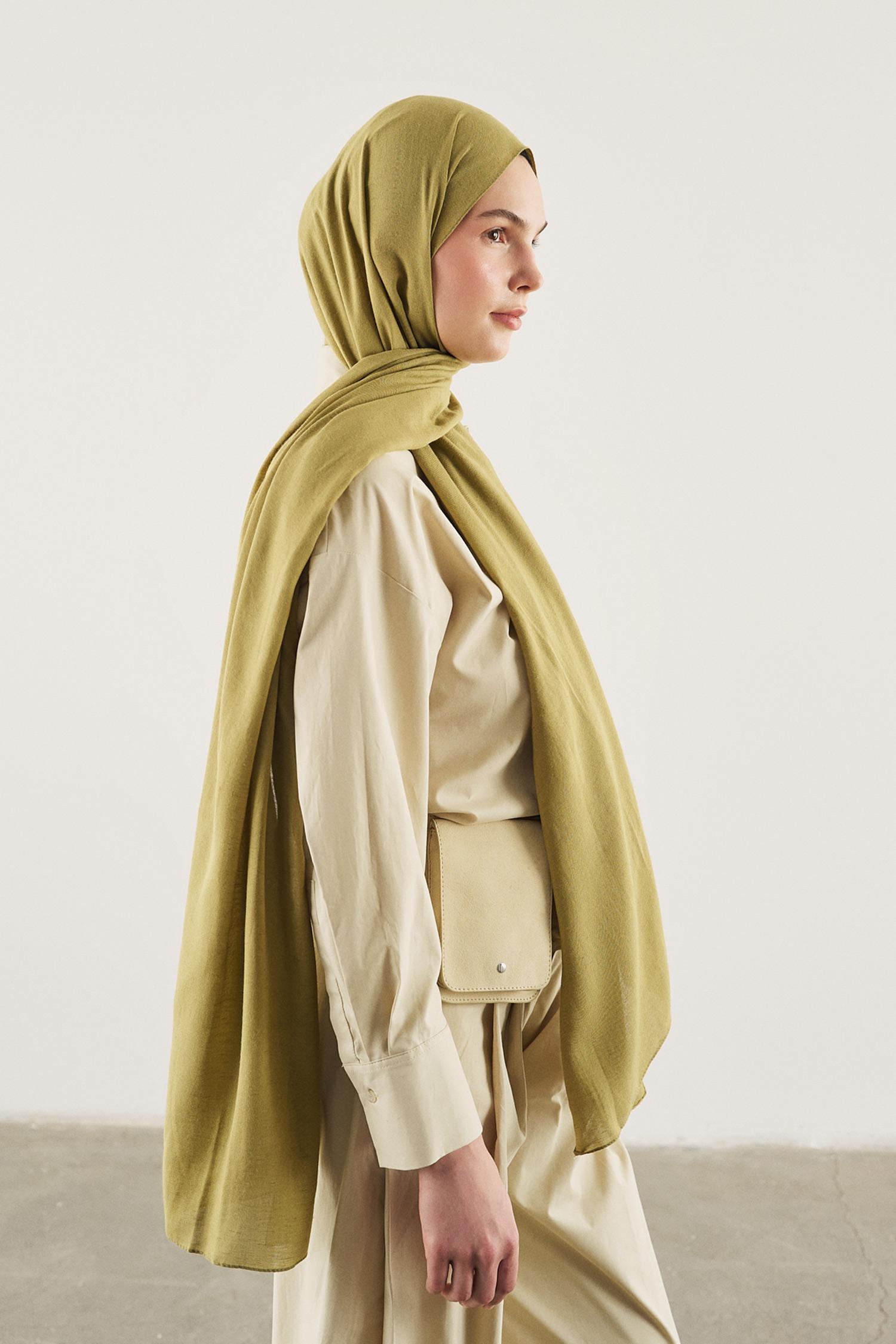 DeFacto Fresh Scarfs X DeFacto Premium Zümrüt Keten görsel 5