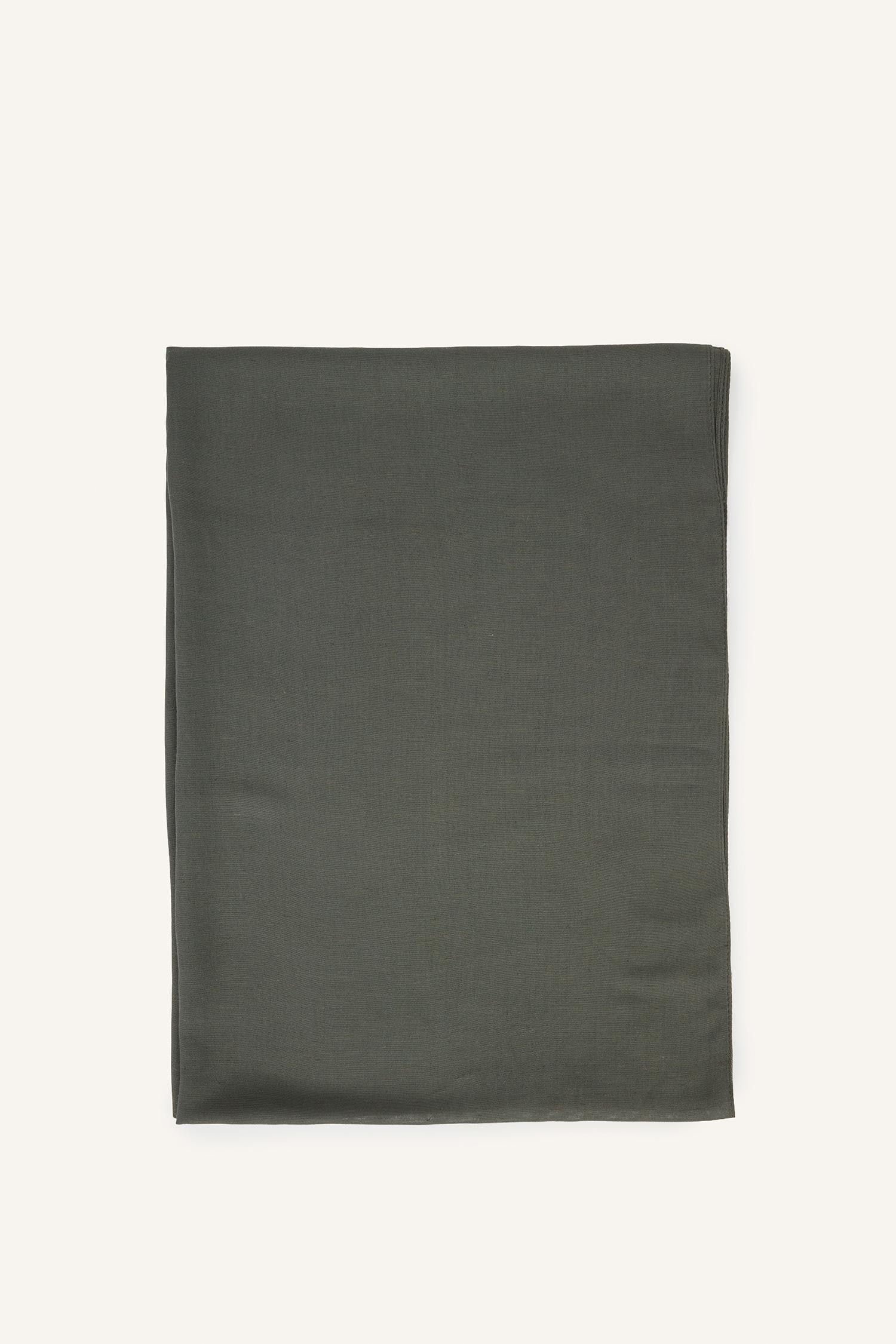 DeFacto Fresh Scarfs X DeFacto Premium Haki Keten Şal görsel 7