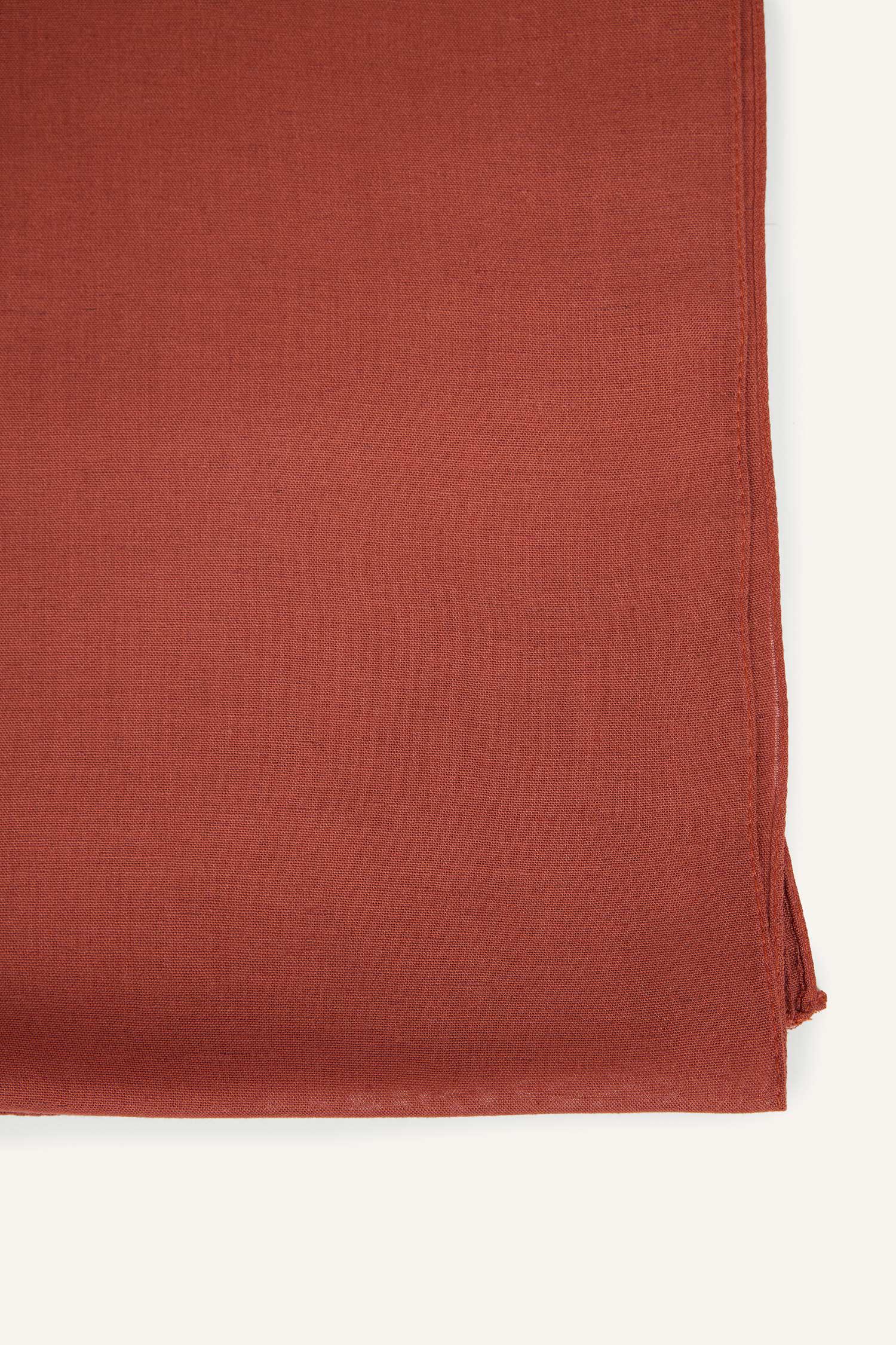 DeFacto Fresh Scarfs X DeFacto Premium Sıcak Turuncu Keten Şal görsel 8