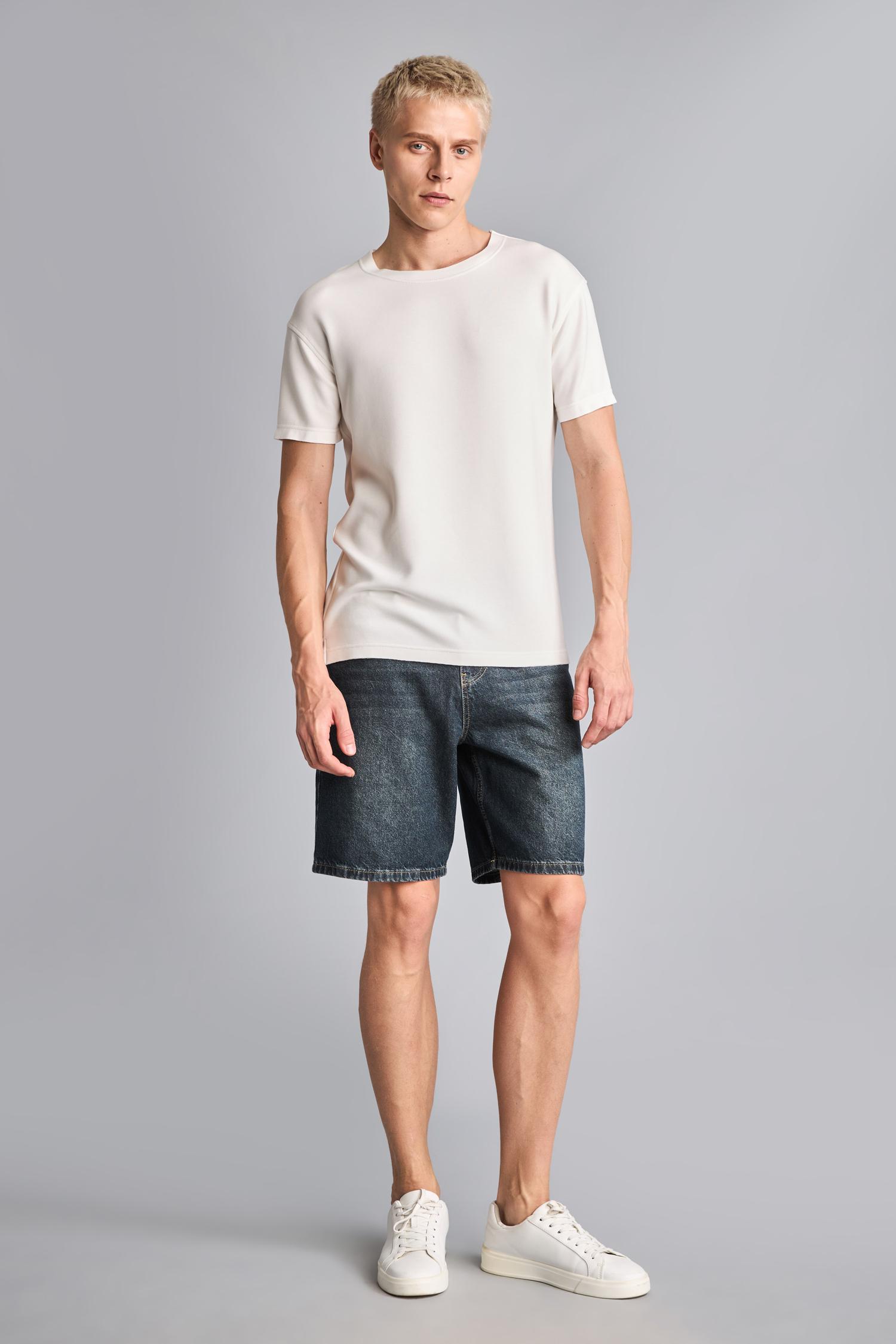 DeFacto %100 Pamuk Straıght Fit Jean Bermuda Şort