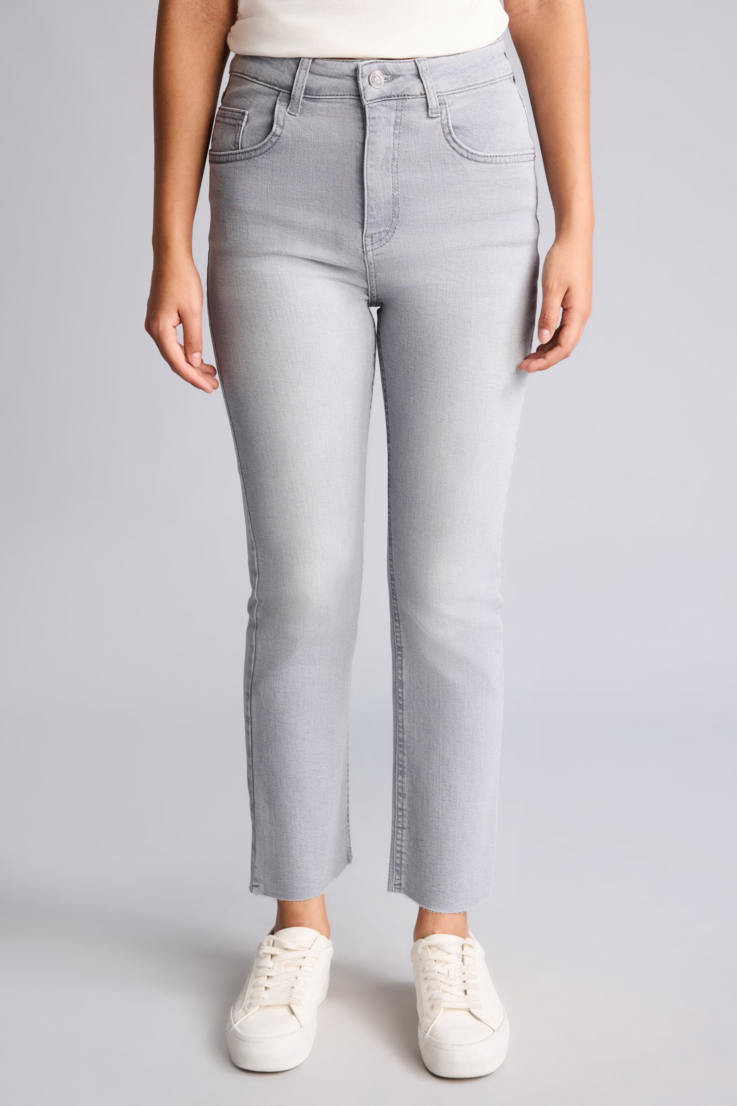 DeFacto Yüksek Bel Crop Kesim Jean Pantolon görsel 3