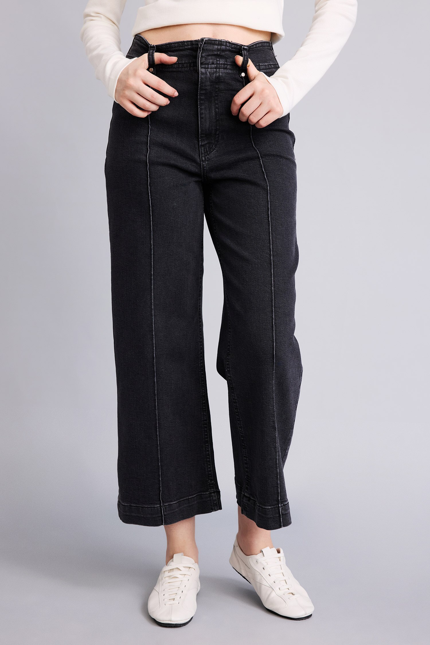 DeFacto Culotte Yüksek Bel Jean Pantolon görsel 3