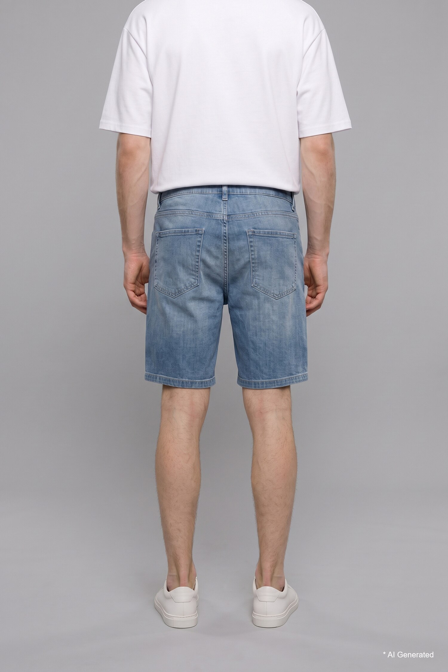 DeFacto %100 Pamuk Baggy Fit Bermuda Jean Şort görsel 4
