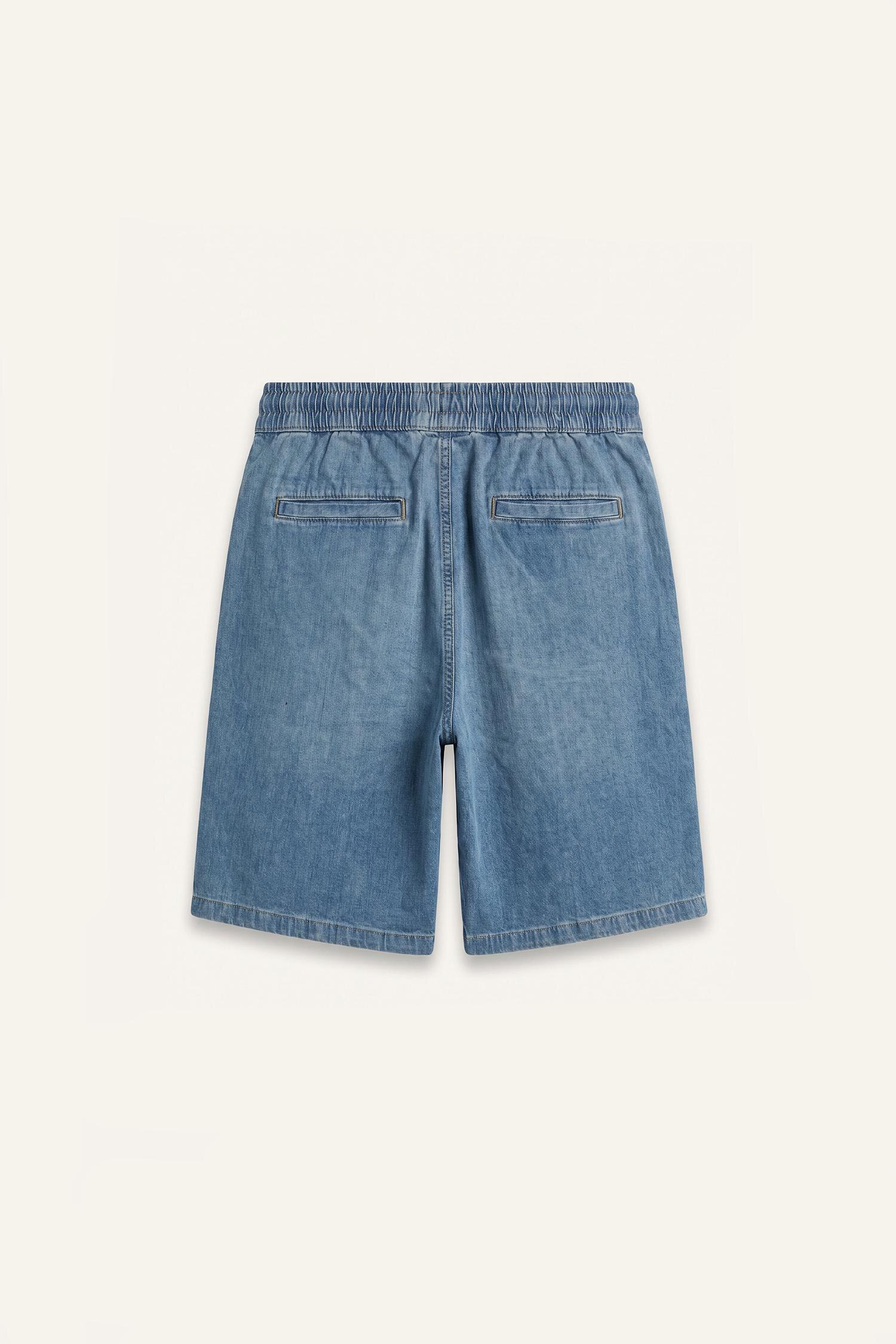 DeFacto %100 Pamuk Baggy Fit Bermuda Jean Şort görsel 7