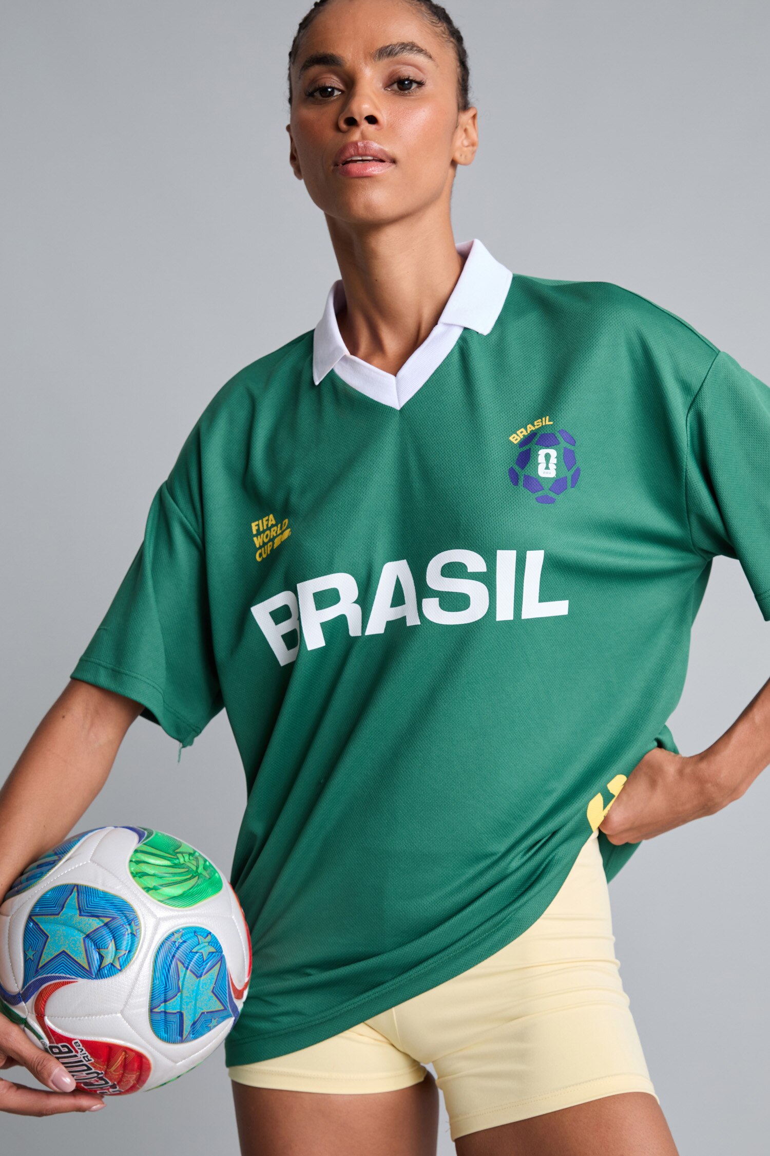DeFacto Oversize Kısa Kollu Brasil Baskılı Tişört görsel 4