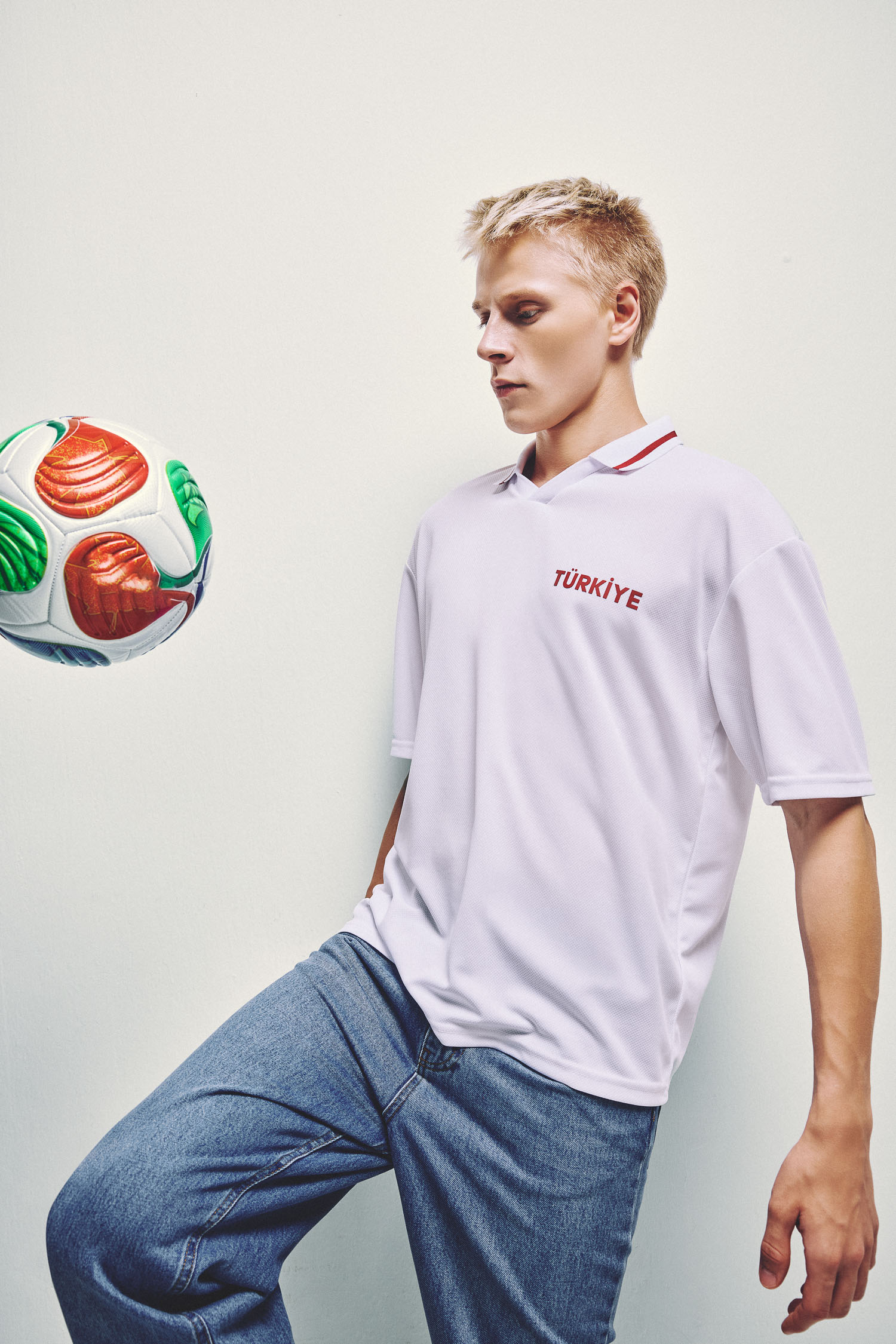 DeFacto Boxy Fit Baskılı Polo Tişört