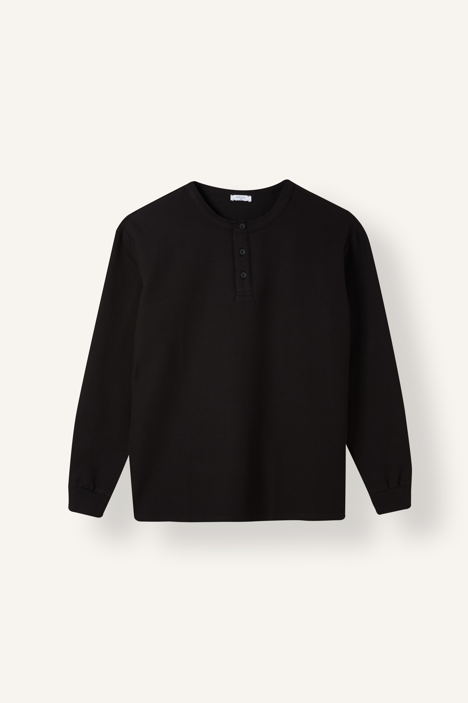 DeFacto Regular Fit Henley Yaka Basic Tişört görsel 5