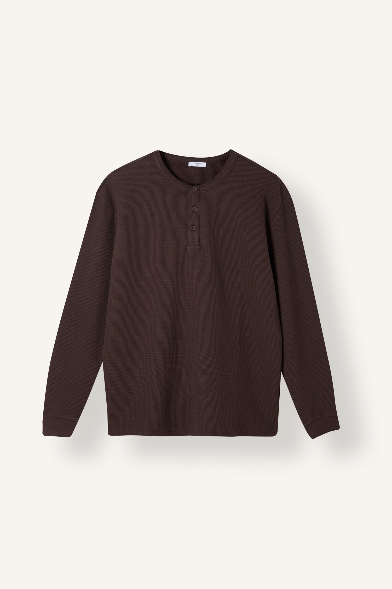 DeFacto Regular Fit Henley Yaka Basic Tişört görsel 5