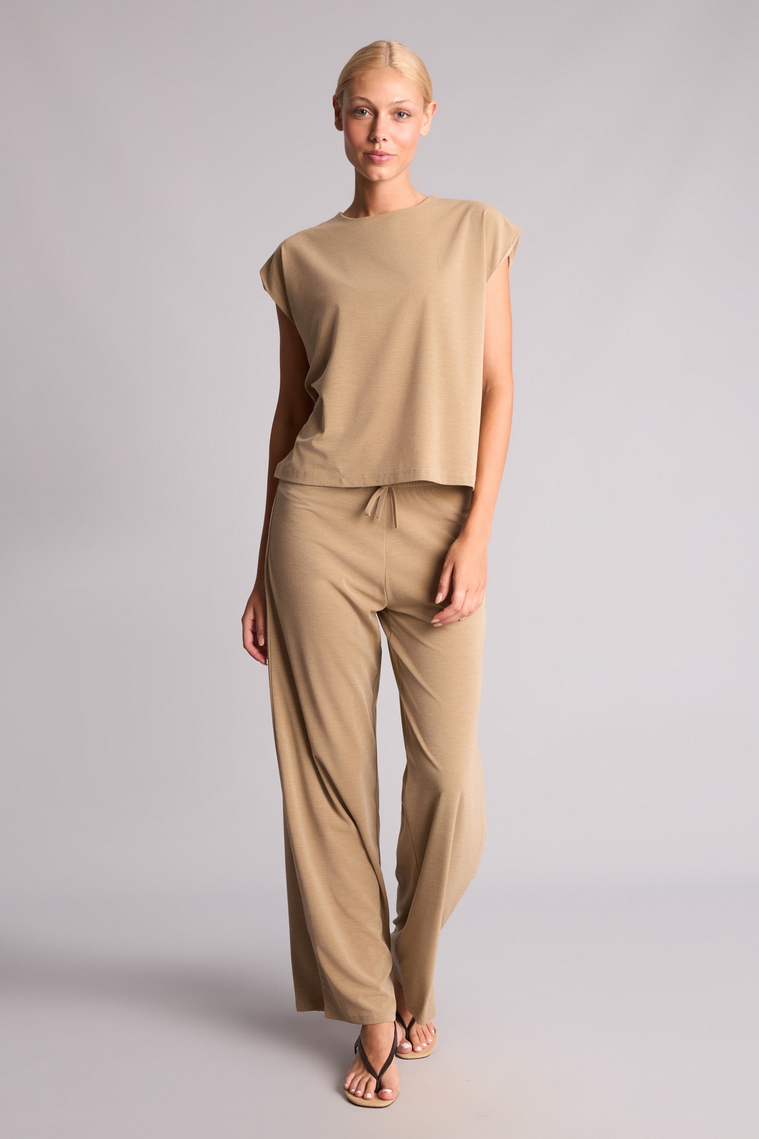 DeFacto Wide Leg Krep Pantolon