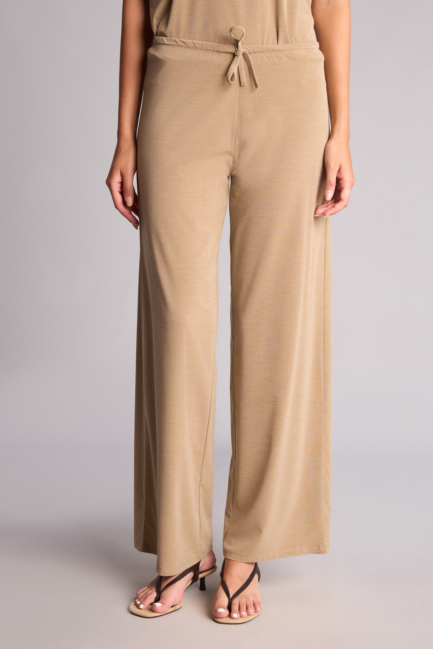 DeFacto Wide Leg Krep Pantolon görsel 3