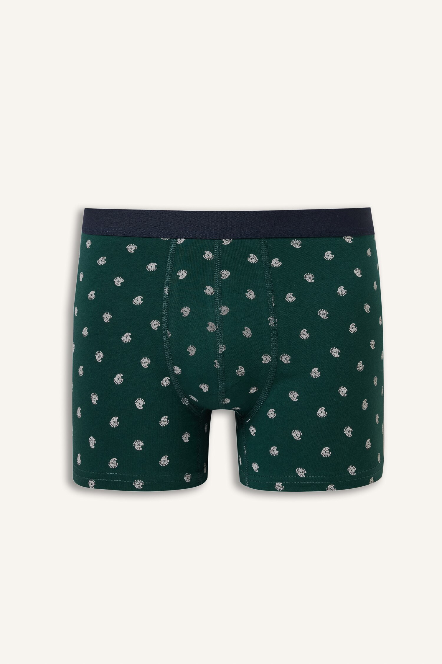DeFacto Regular Fit Desenli 3'lü Boxer görsel 5