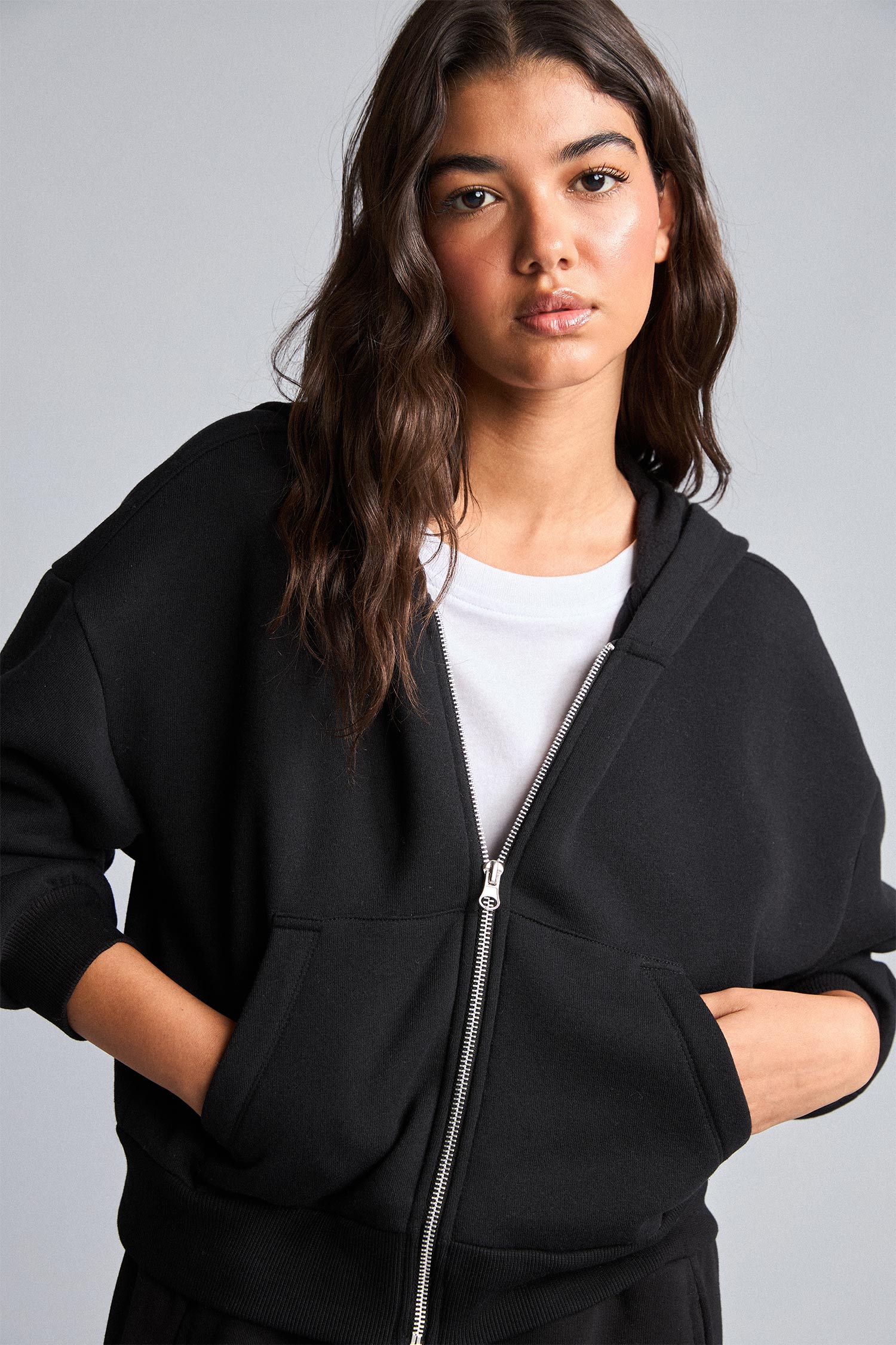 DeFacto Regular Pamuklu Fit Kapüşonlu Fermuarlı Sweatshirt