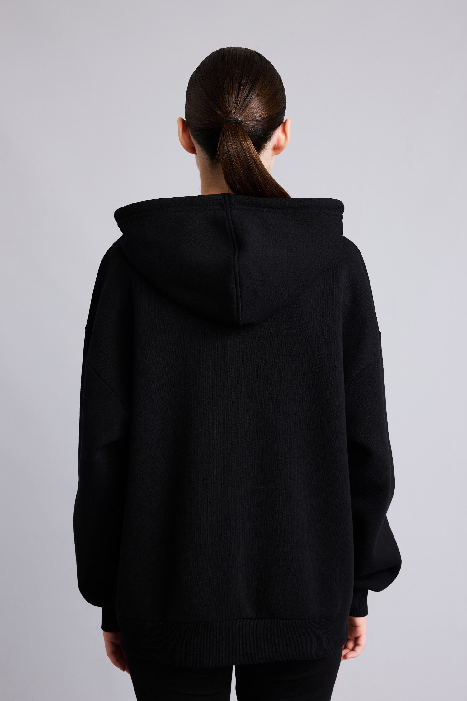 DeFacto Oversıze Kalın Sweatshirt Kumaşı Hırka görsel 5